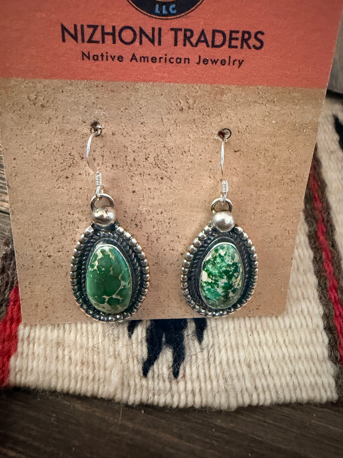 Handcrafted Sonoran Mountain Turquoise & Sterling Silver Necklace and Earring Set