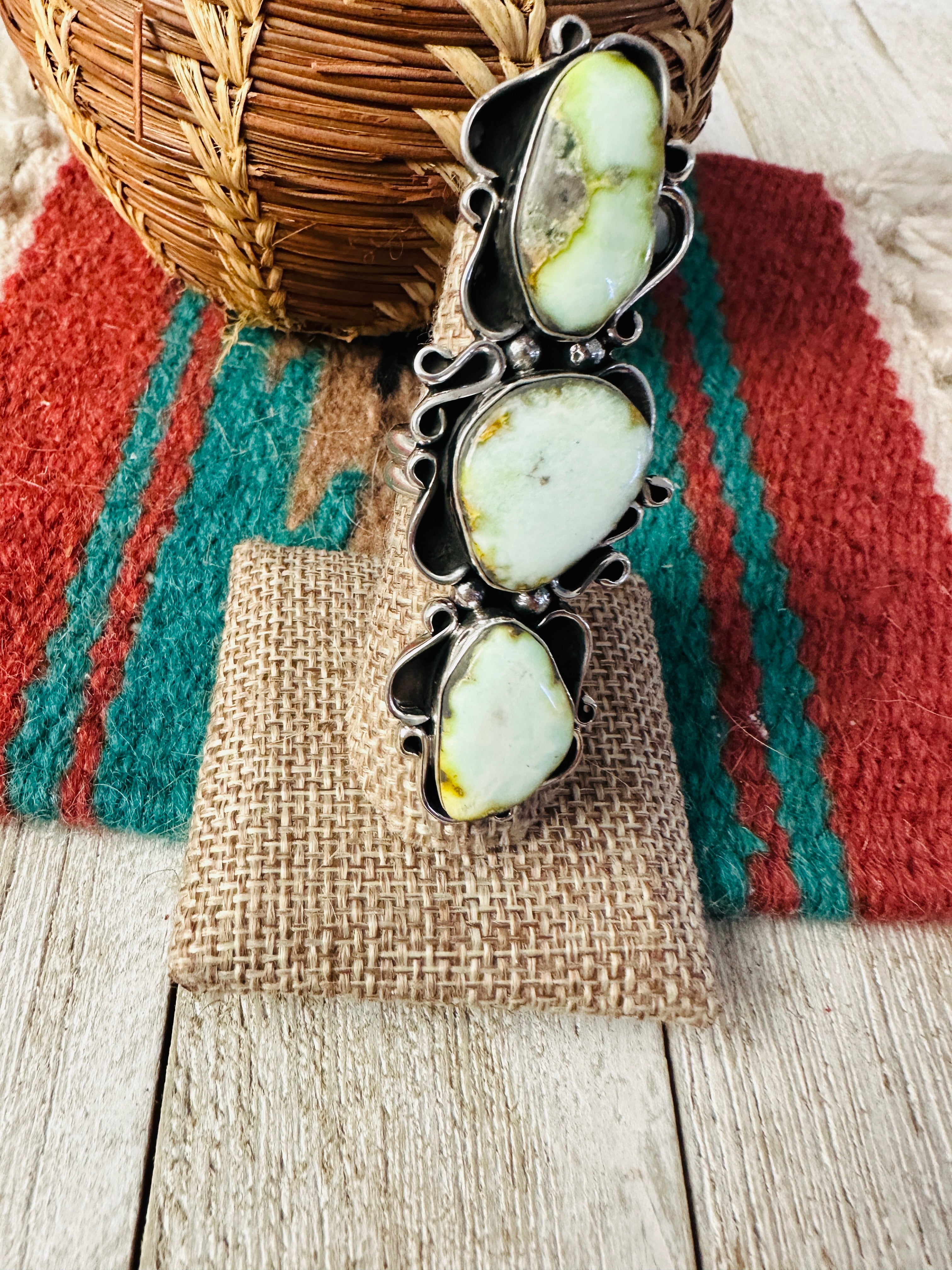 Handcrafted Palomino Turquoise & Sterling Silver Ring size 7