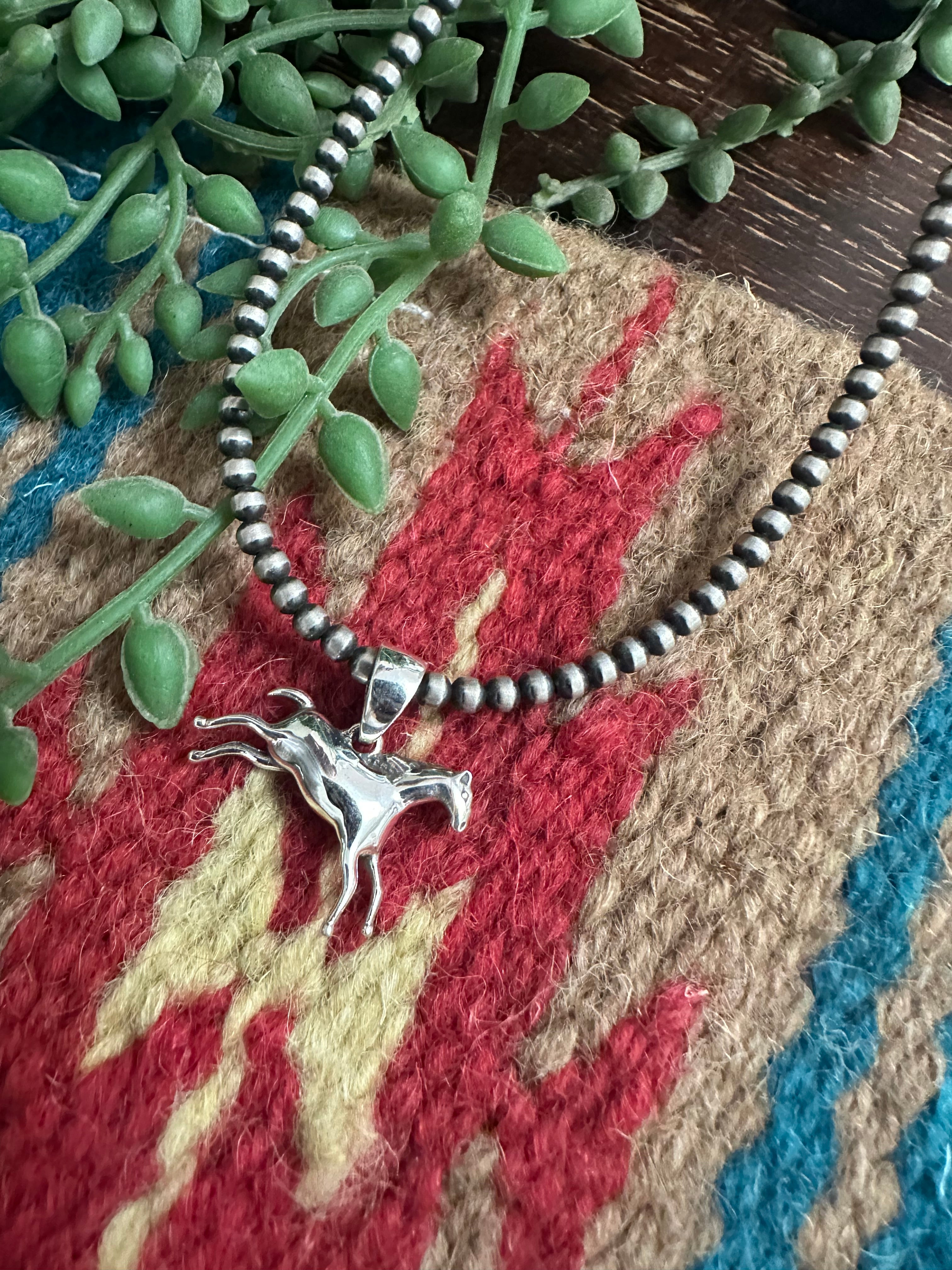 Handmade Sterling Silver Horse Pendant