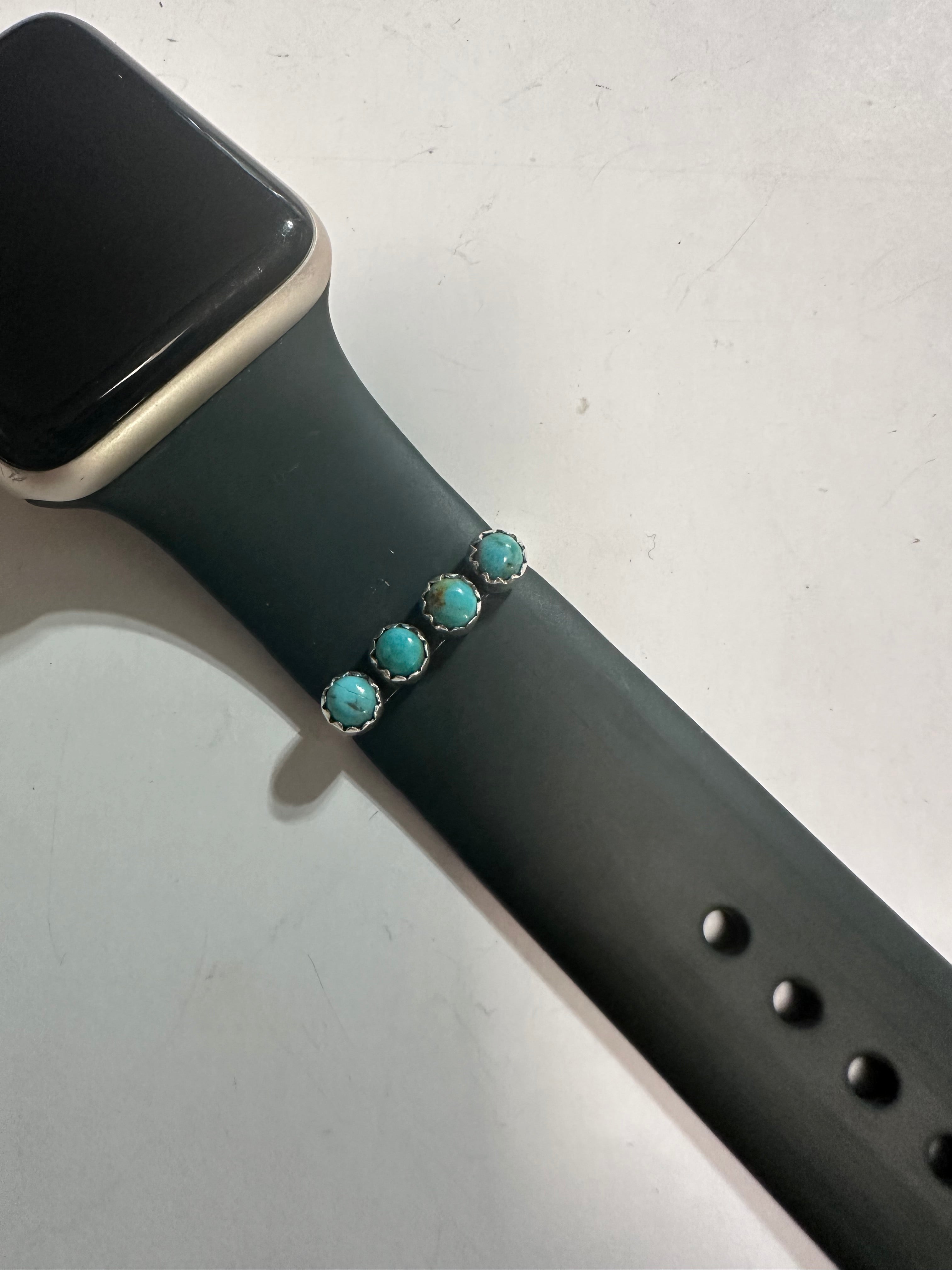 Nizhoni Turquoise & Sterling Silver Handmade 4 Stone Watch Charms