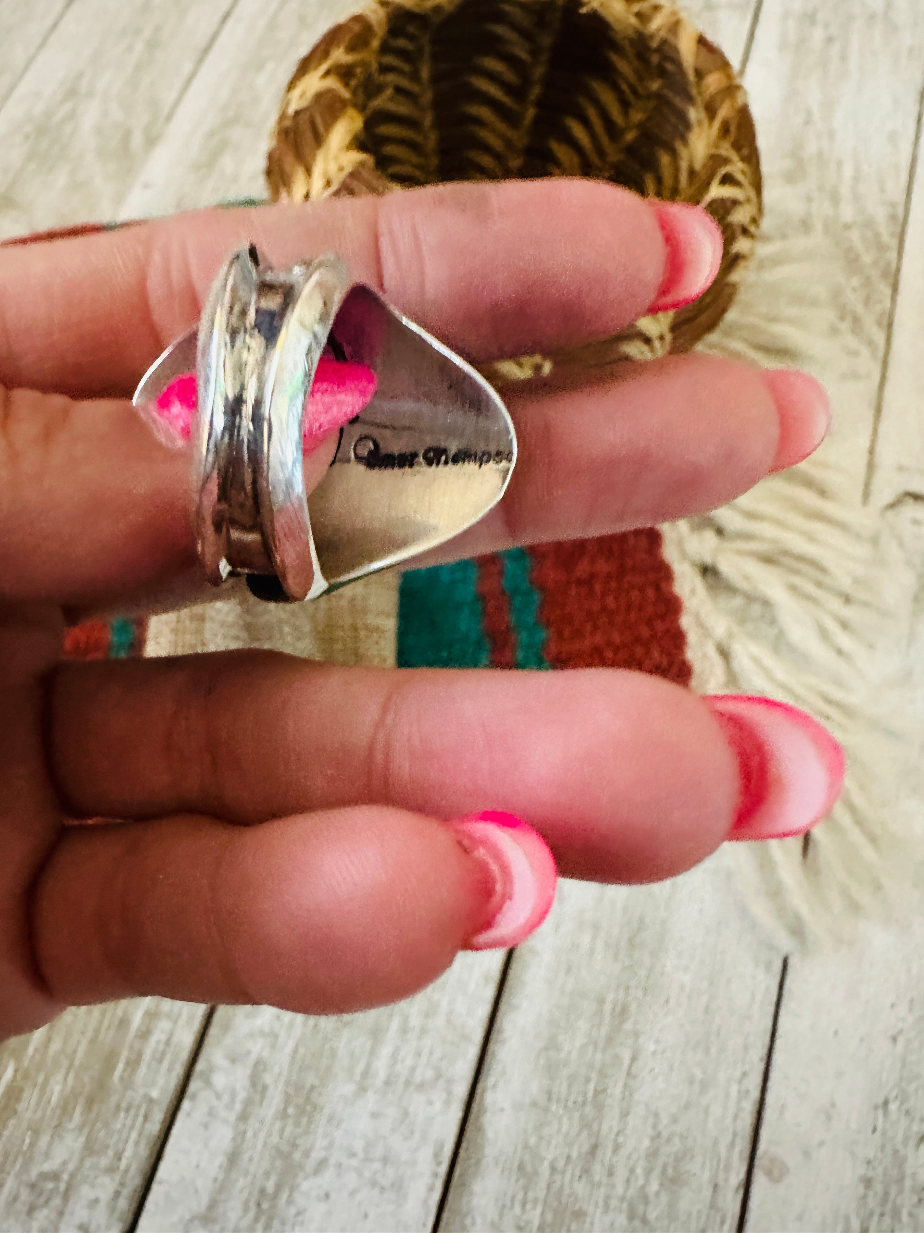 Handcrafted Sterling Silver & Multi Stone Cluster Ring Size 10 by Emer Thompson