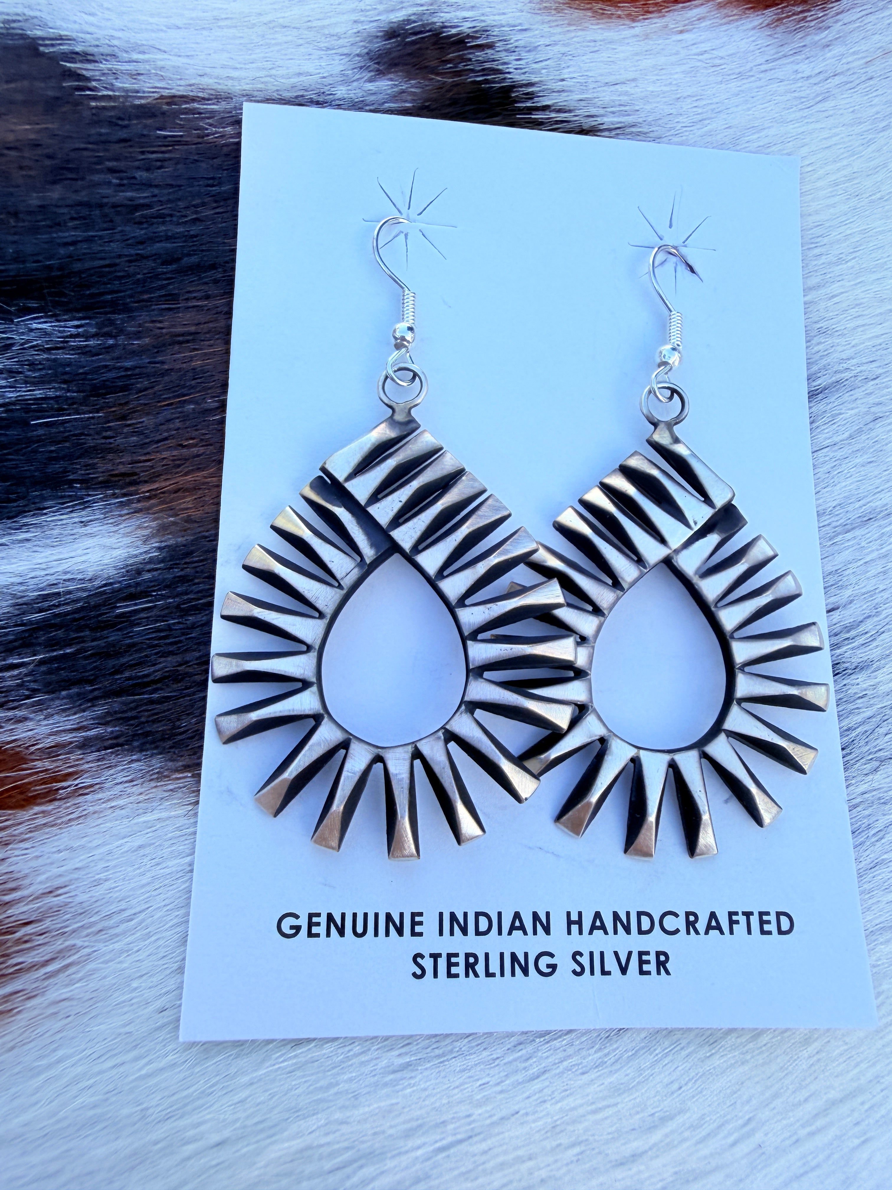 Handcrafted Beth Dutton Collection Sterling Silver Dangle Earrings