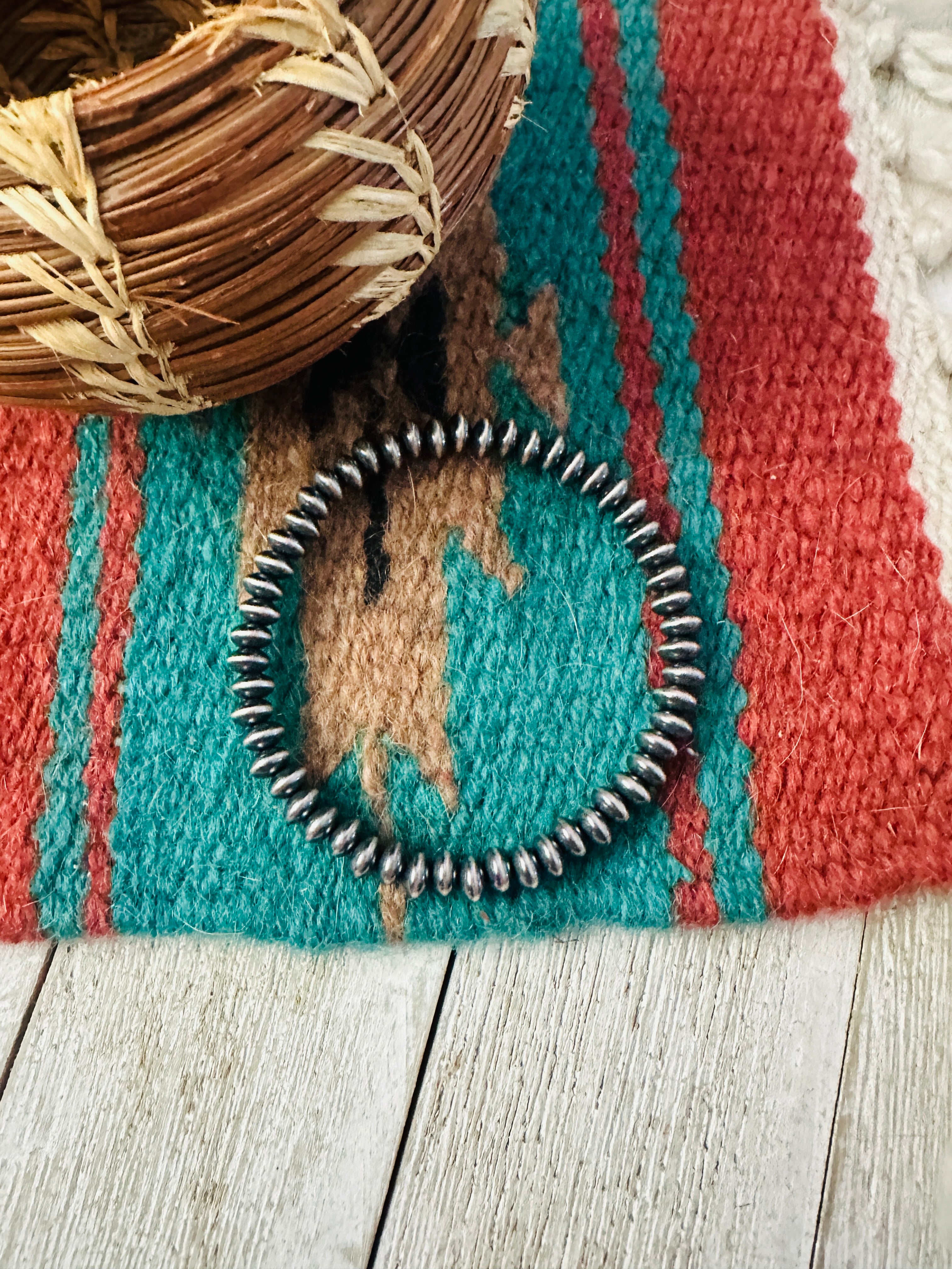 Handcrafted Sterling Silver Stretch 5mm Saucer Bead Bracelet