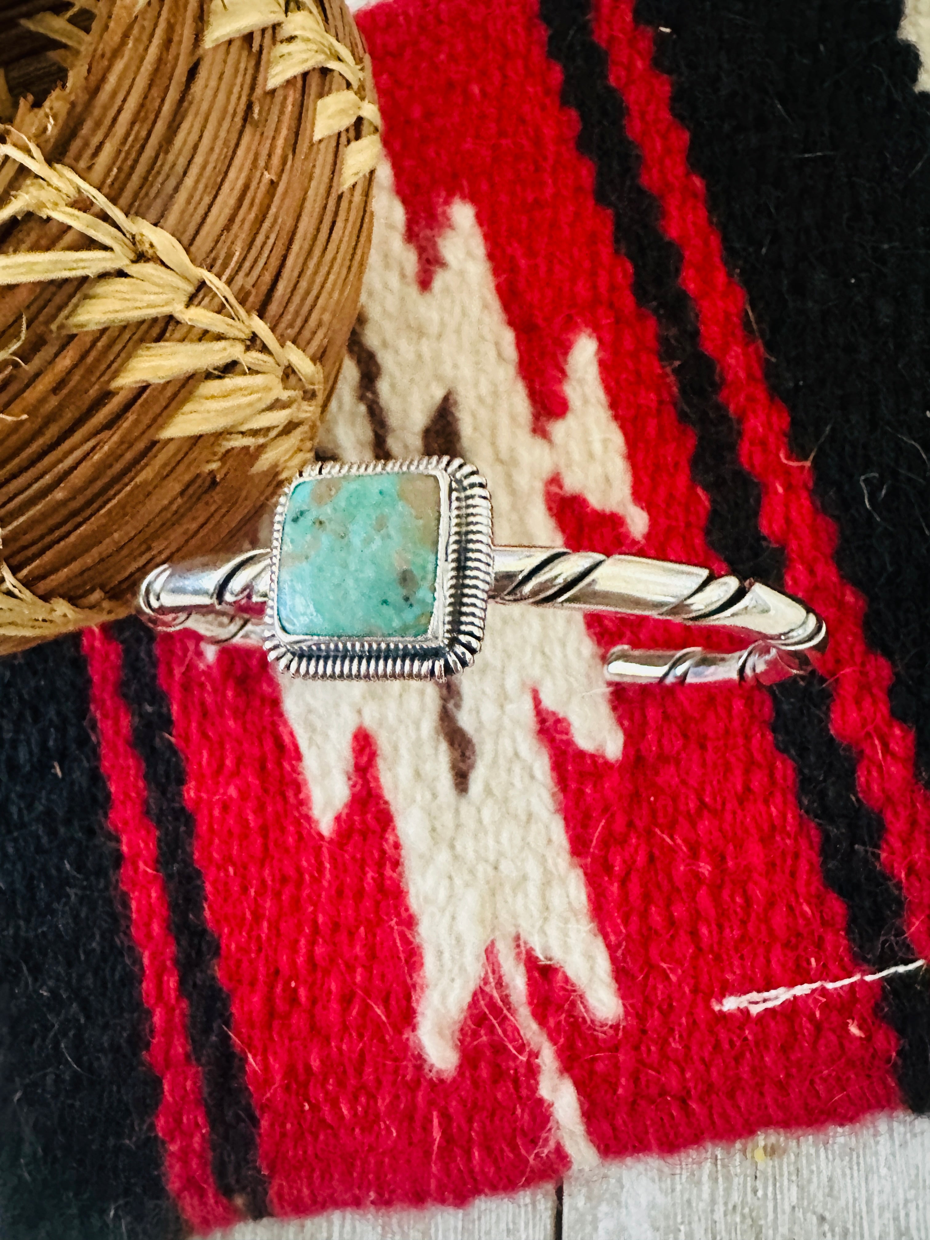 Handcrafted Sterling Silver & Turquoise Cuff Bracelet