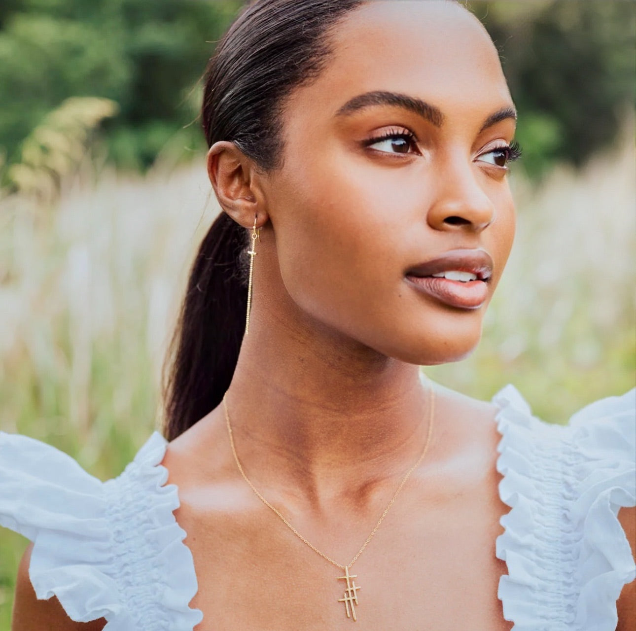 Ribbons of Faith Earrings 2 Pair- Silver & Gold colors