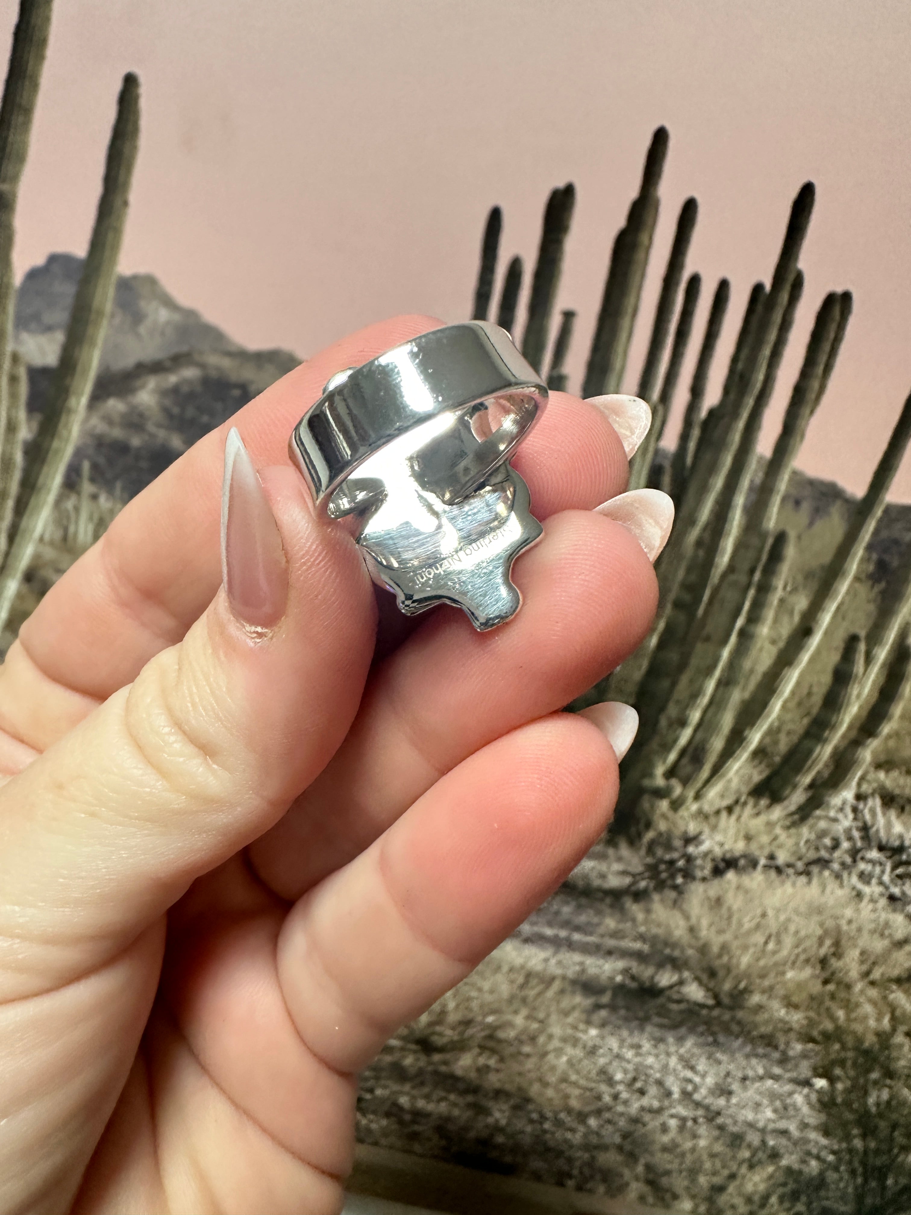 Handmade Sterling Silver & Bumble Bee Adjustable Ring