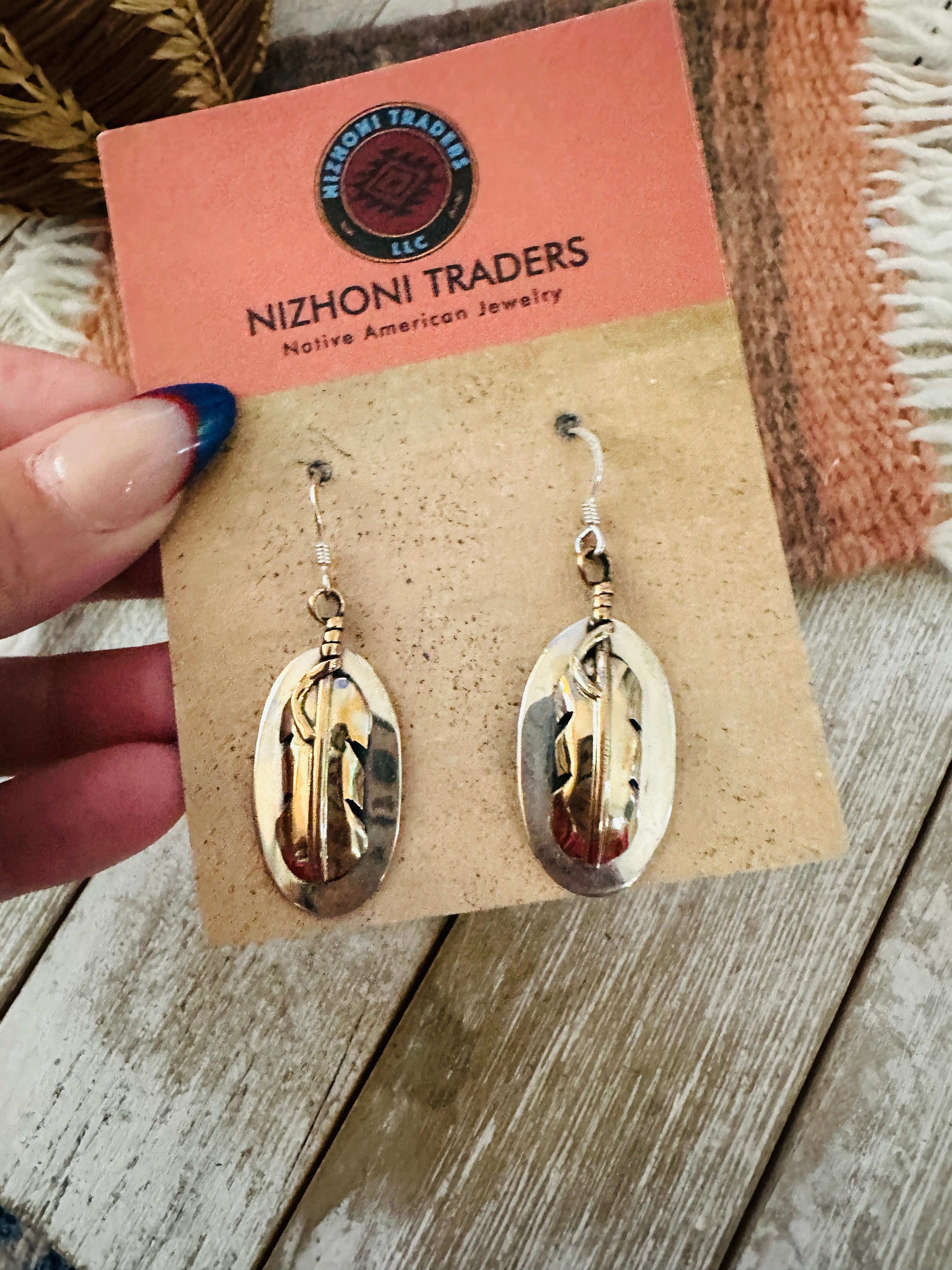 Handcrafted Gold Plated Sterling Silver Dangle Earrings