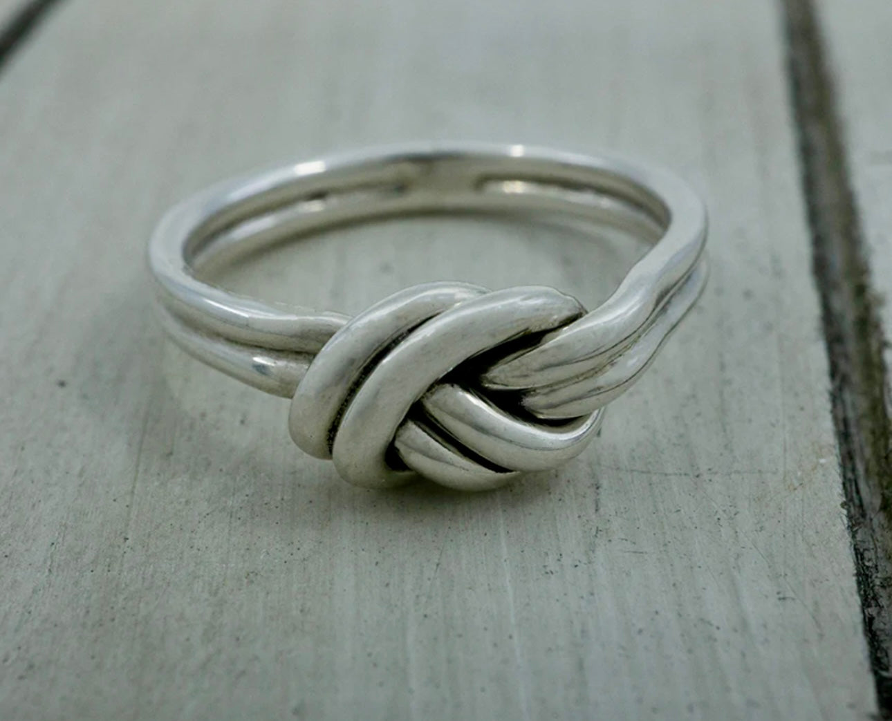 Double Love Knot Sterling Silver Ring