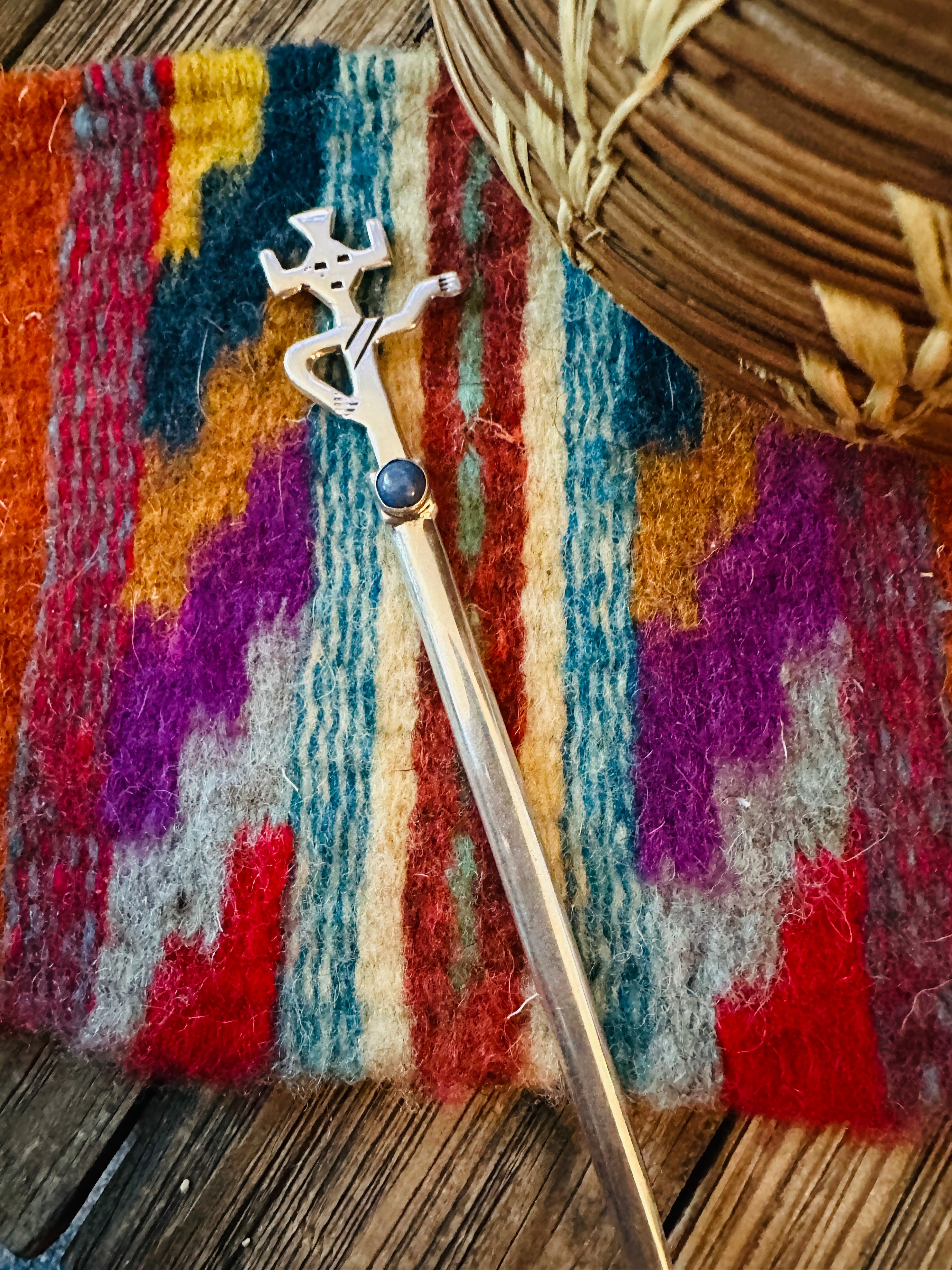 Handcrafted Lapis & Sterling Silver Kokopelli Letter Opener