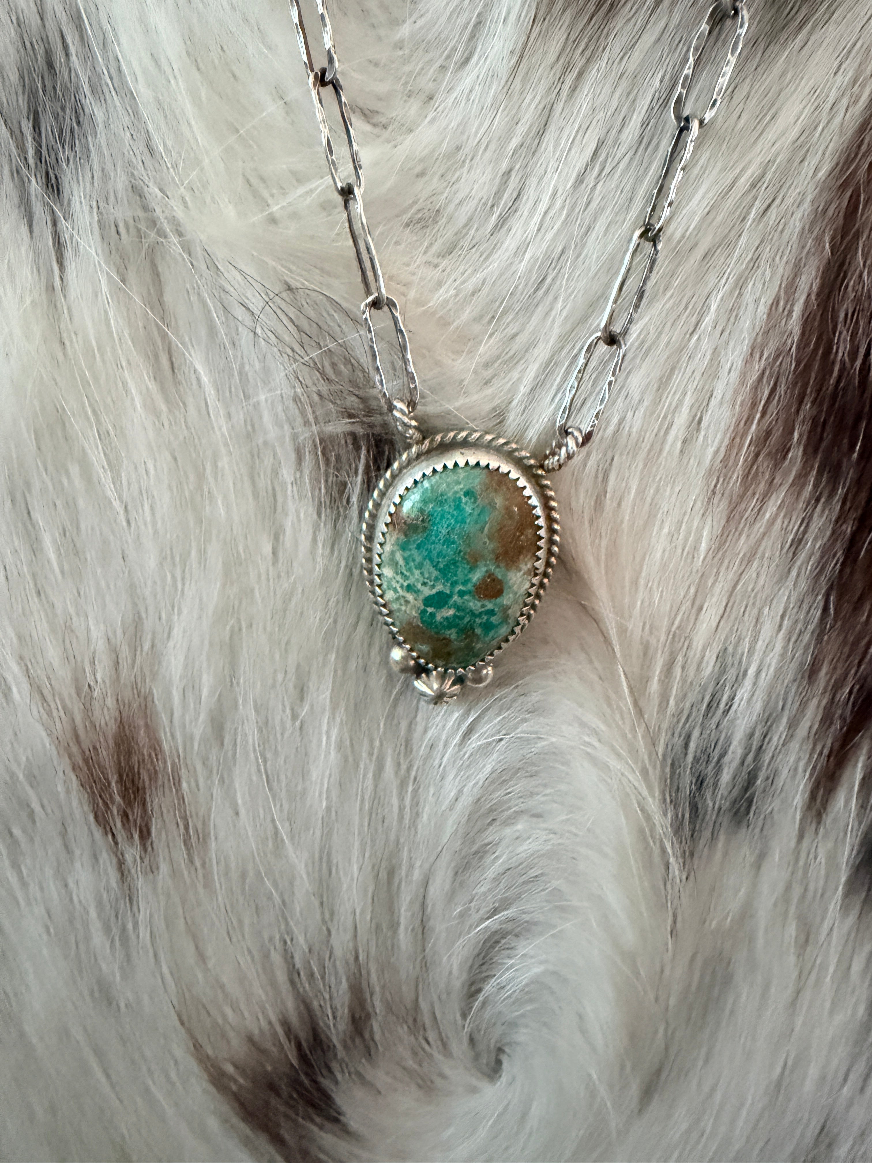 Handmade Sterling Silver & Turquoise Necklace