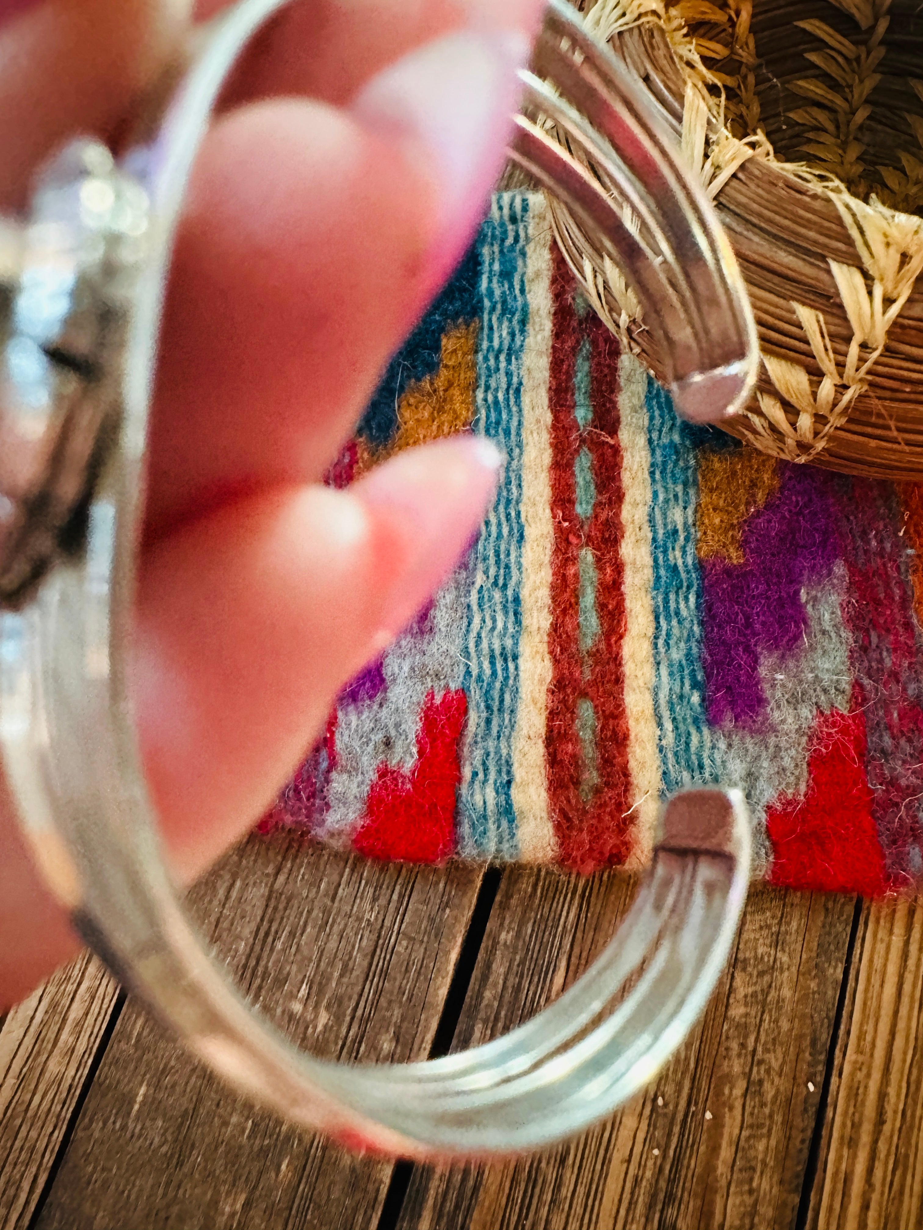 Handcrafted Sterling Silver & Spiny Oyster Cuff Bracelet