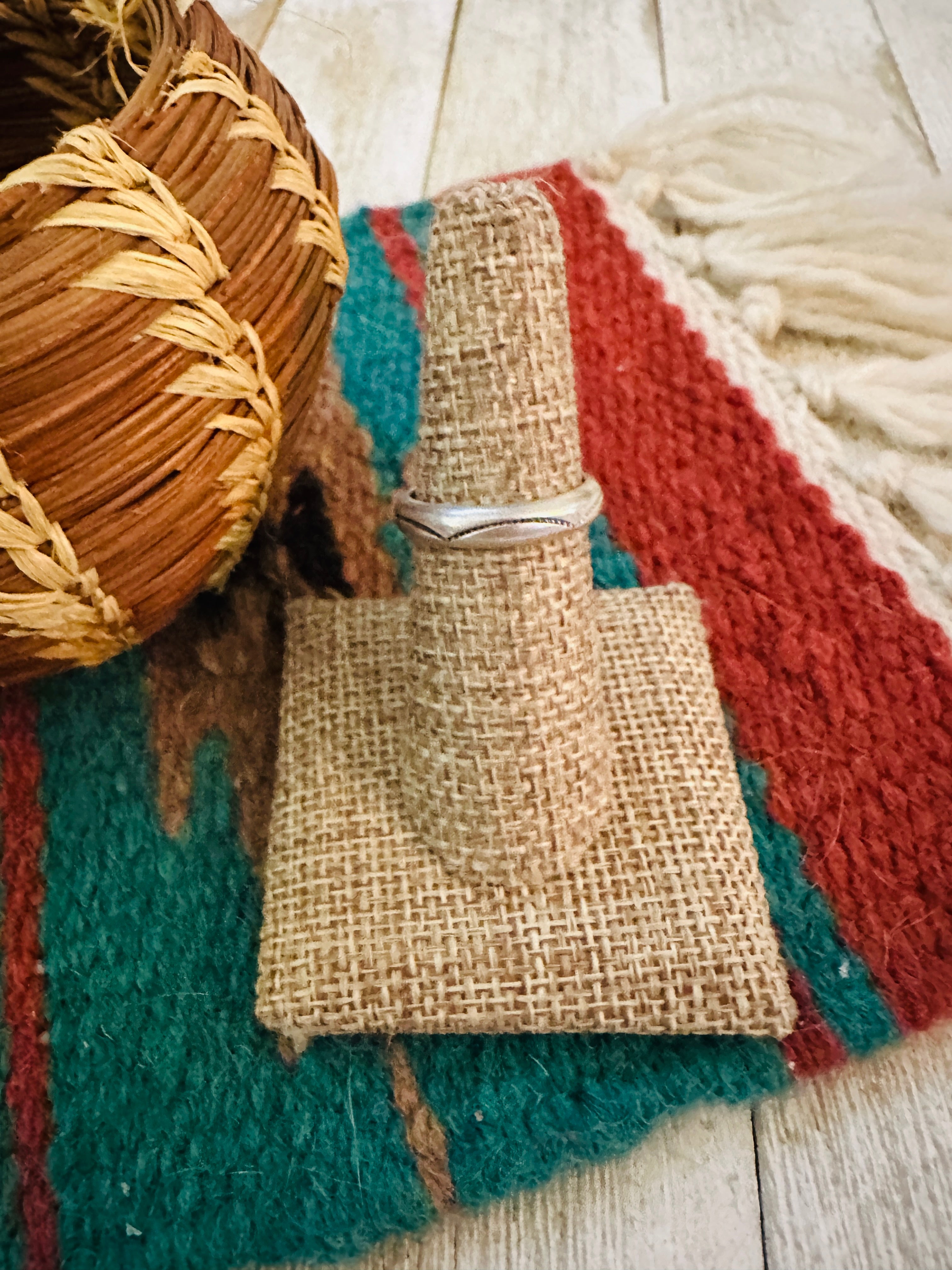 Handcrafted Sterling Silver Band Ring Size 6.75