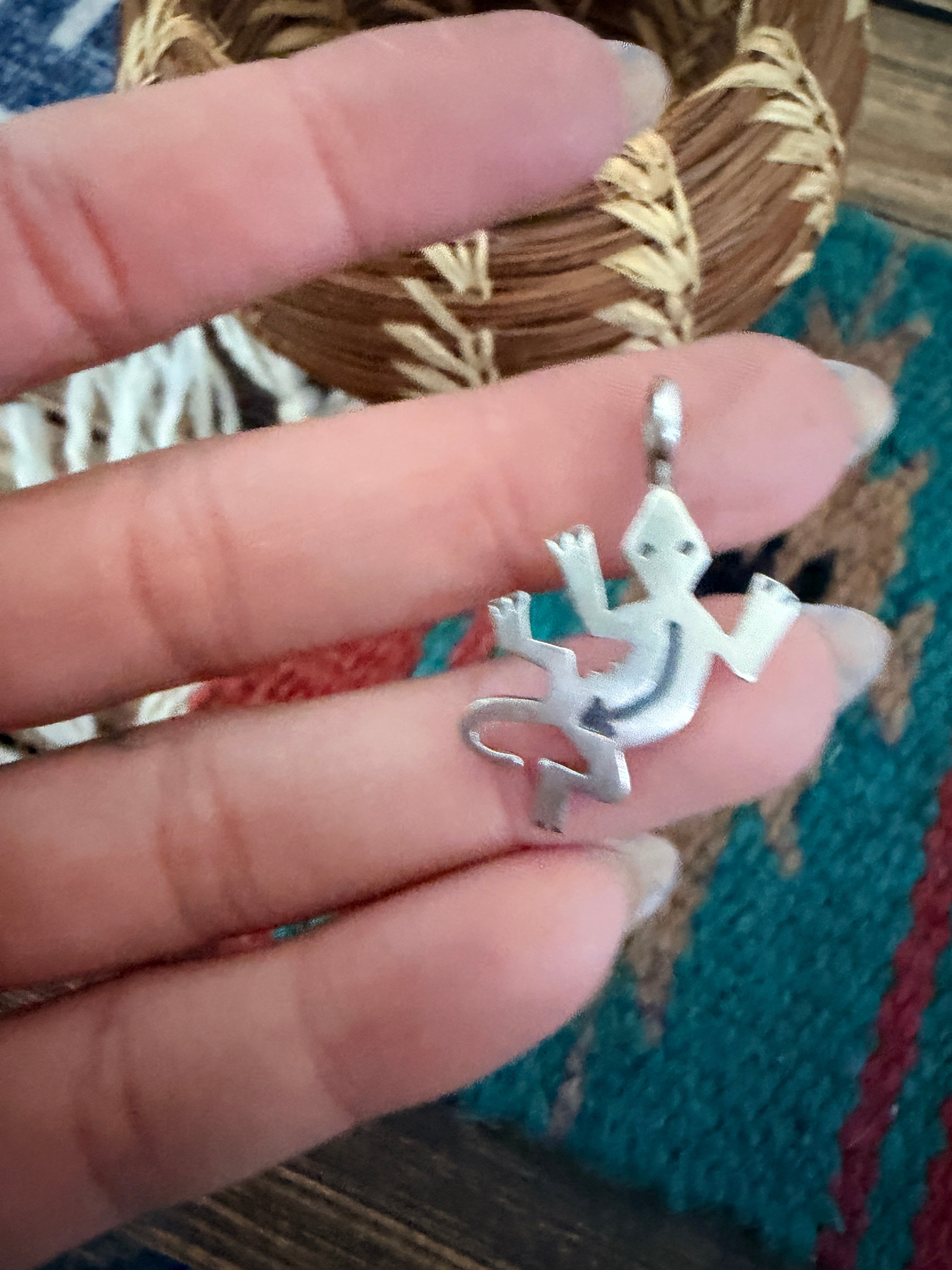 Handcrafted Sterling Silver Lizard Pendant
