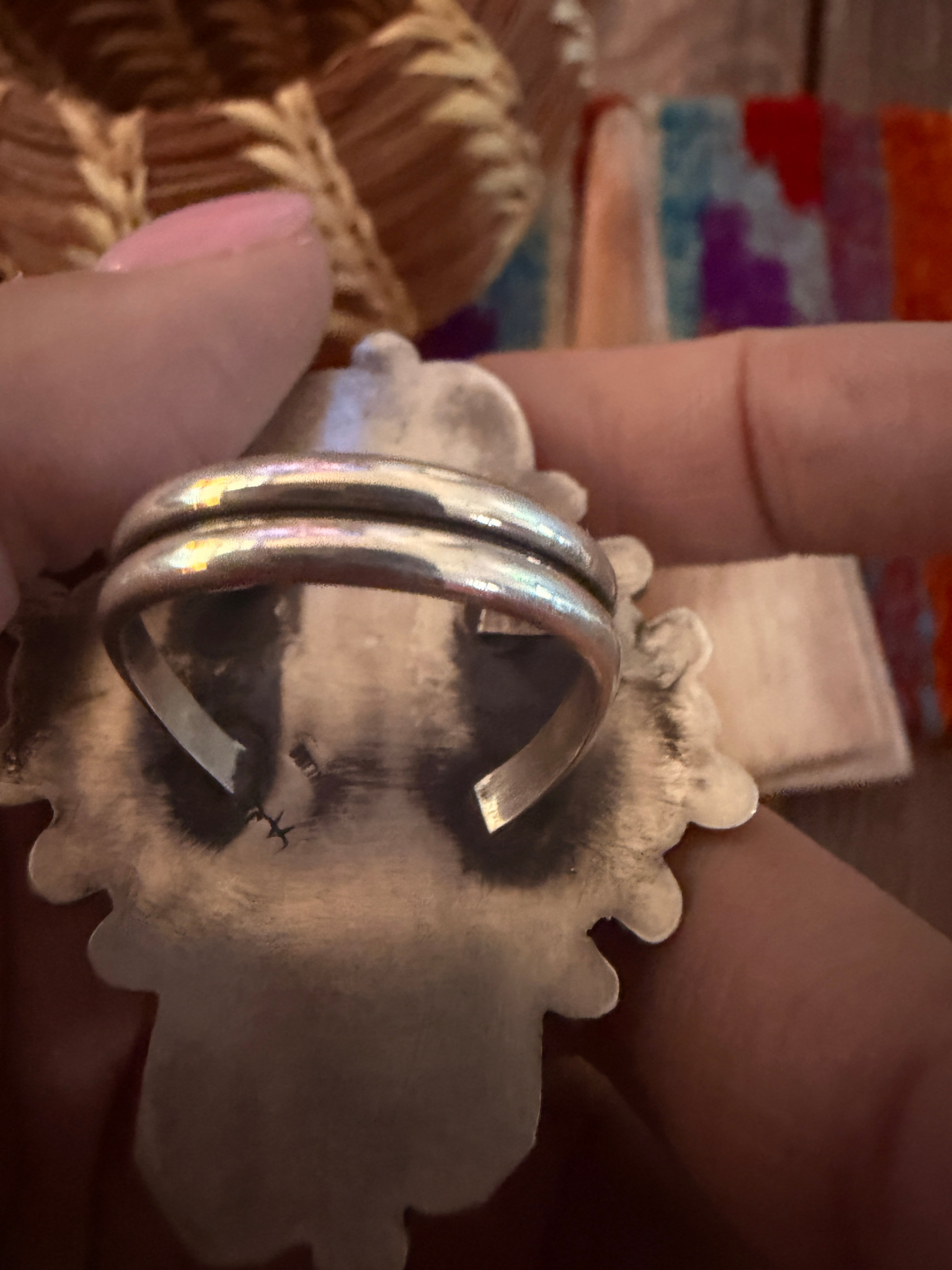 Handcrafted Spiny Oyster & Sterling Silver Ring Size 10