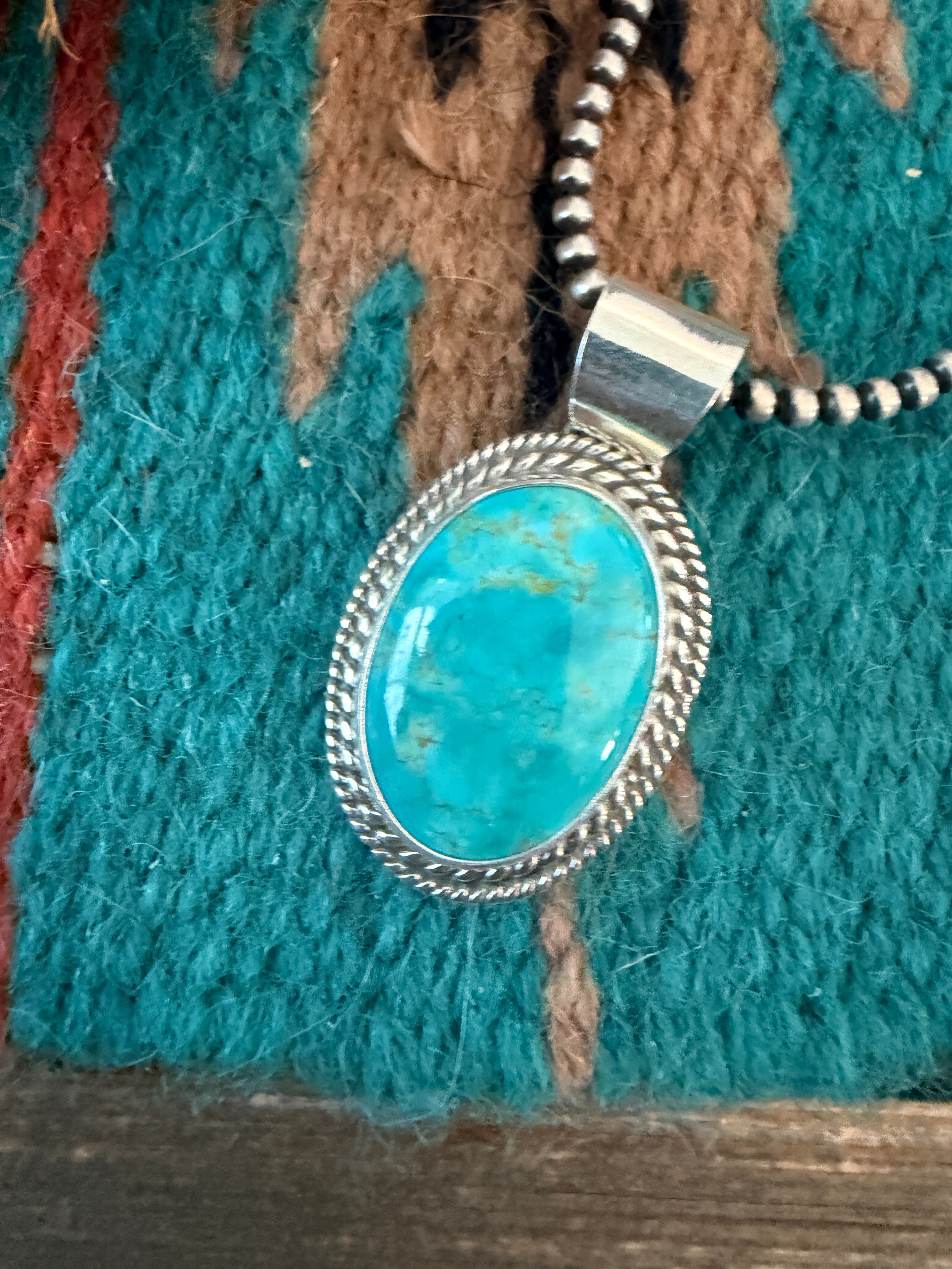 Handmade Sterling Silver & Turquoise Pendant
