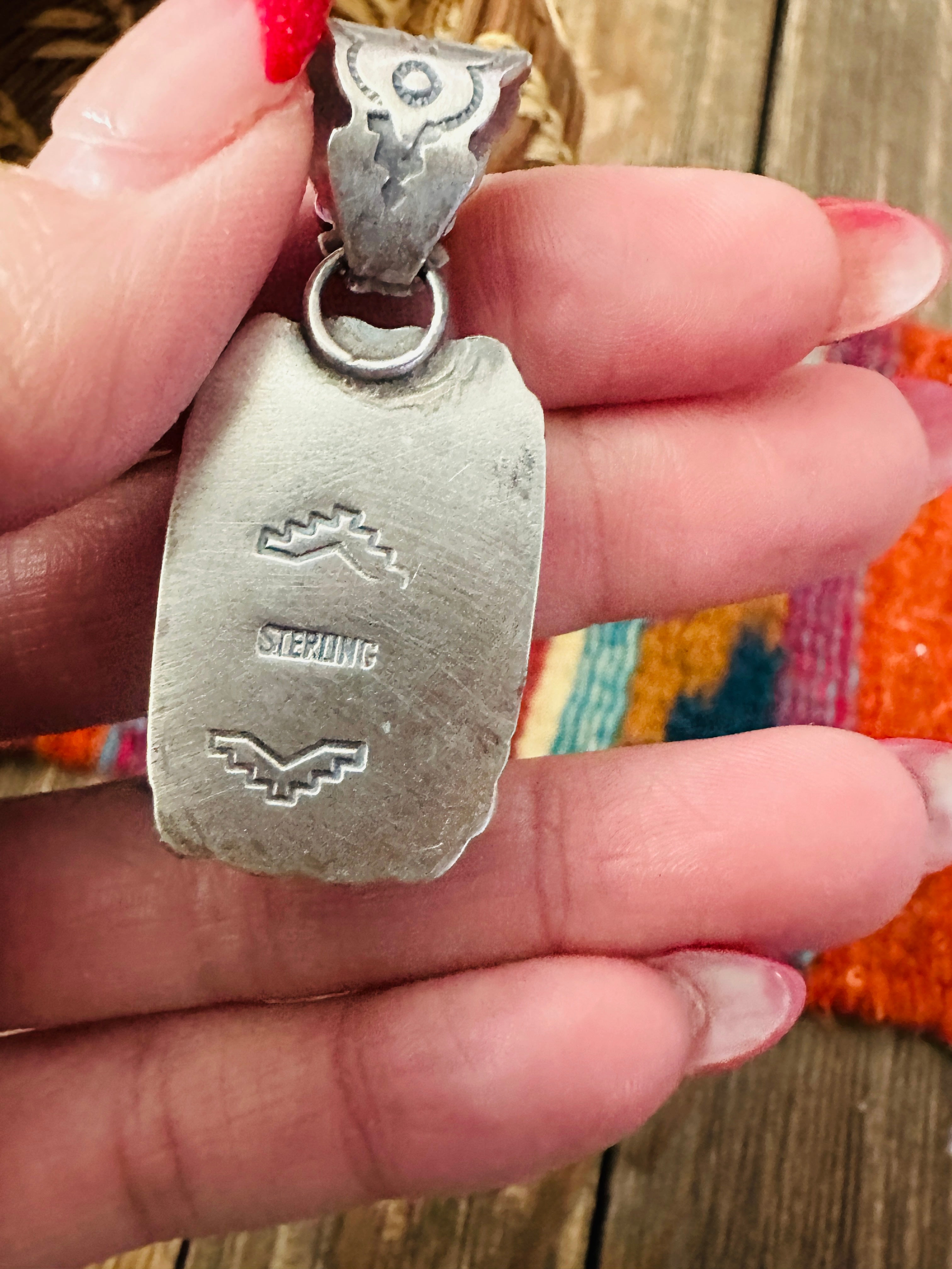 Handcrafted Sterling Silver & Golden Hills Turquoise Pendant