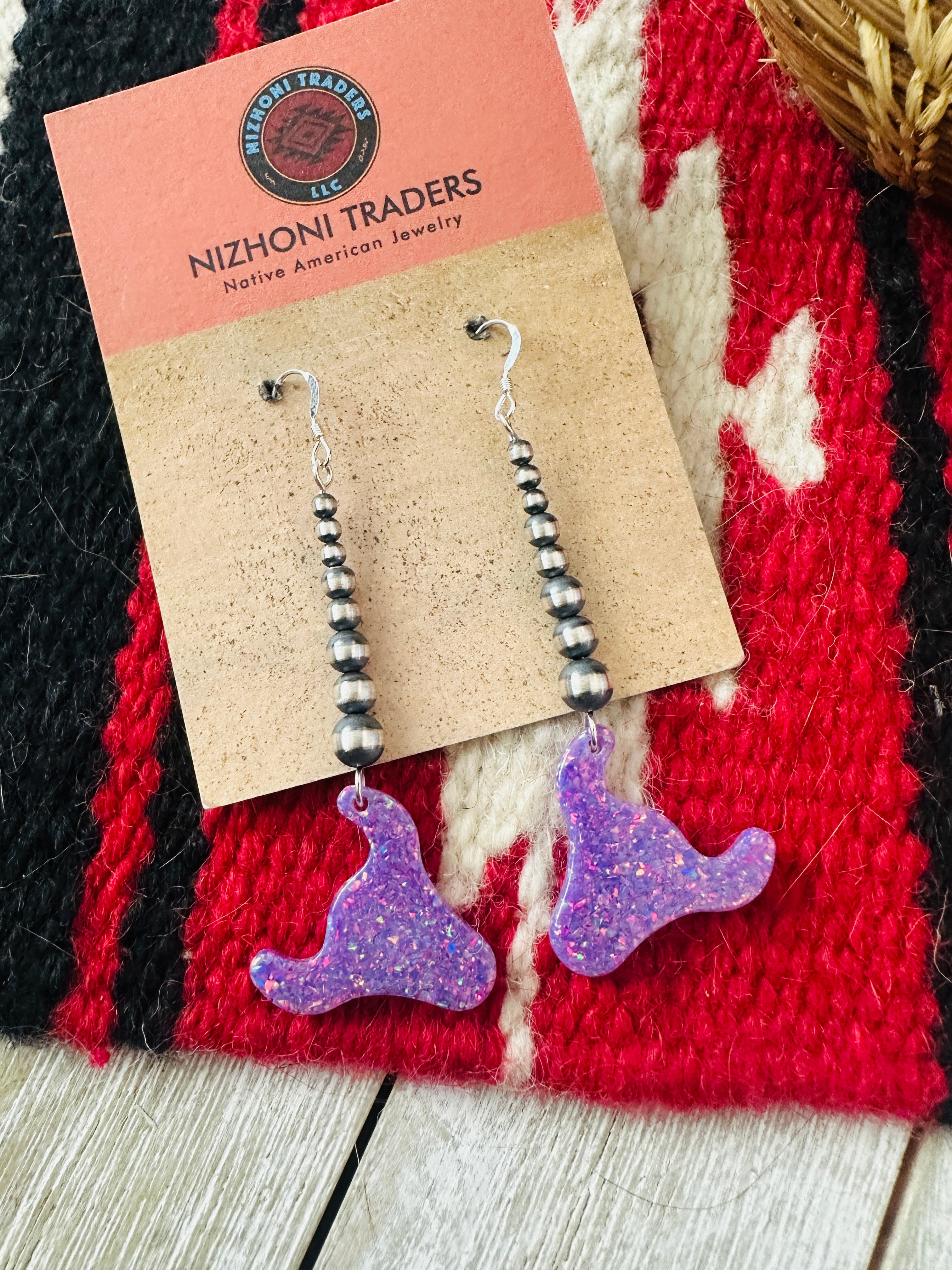 Summer Lovin’ Sterling Silver Pearl Beaded Opal Bull Head Dangle Earrings