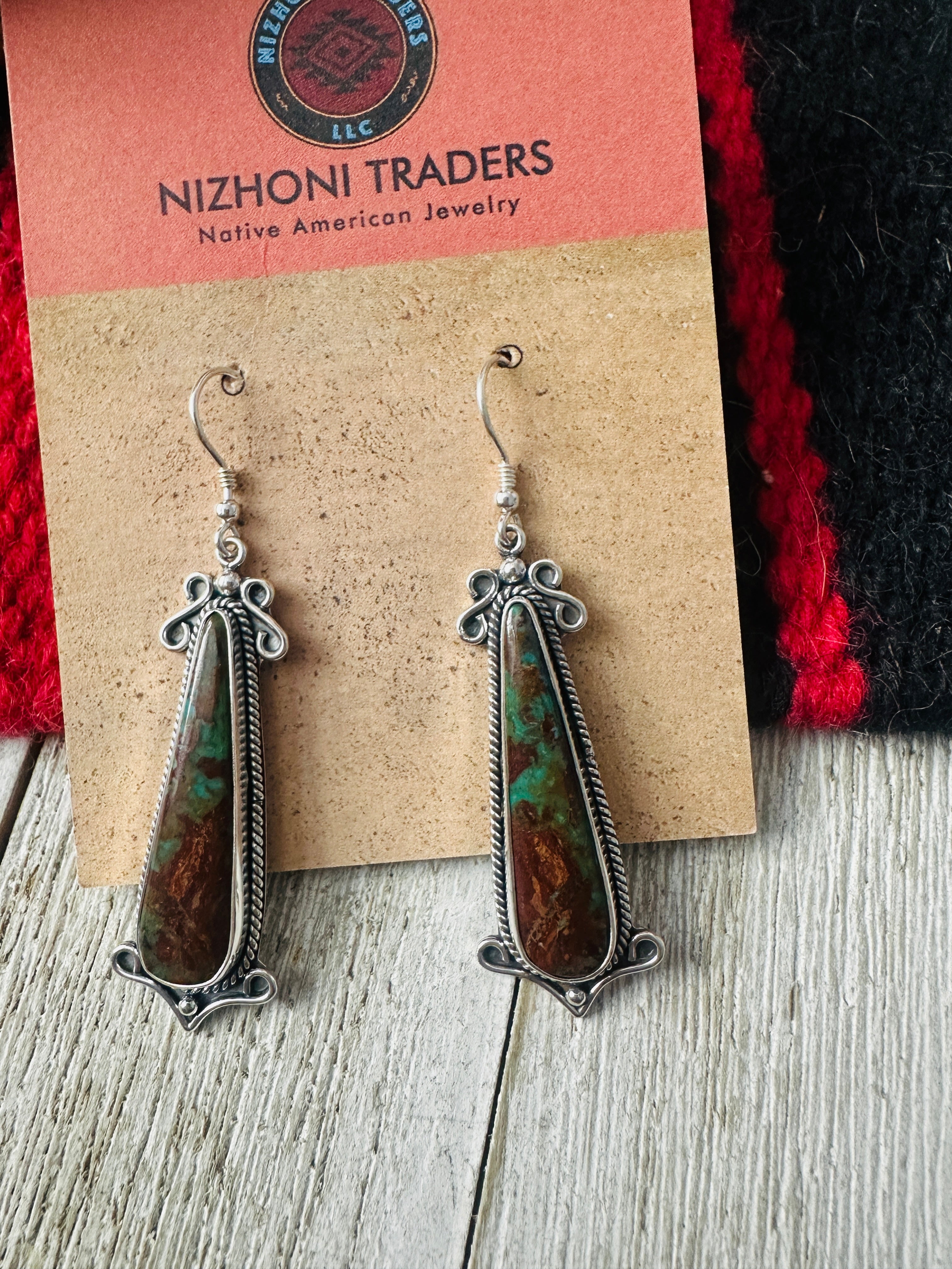 Handcrafted Sonoran Jasper & Sterling Silver Dangle Earrings