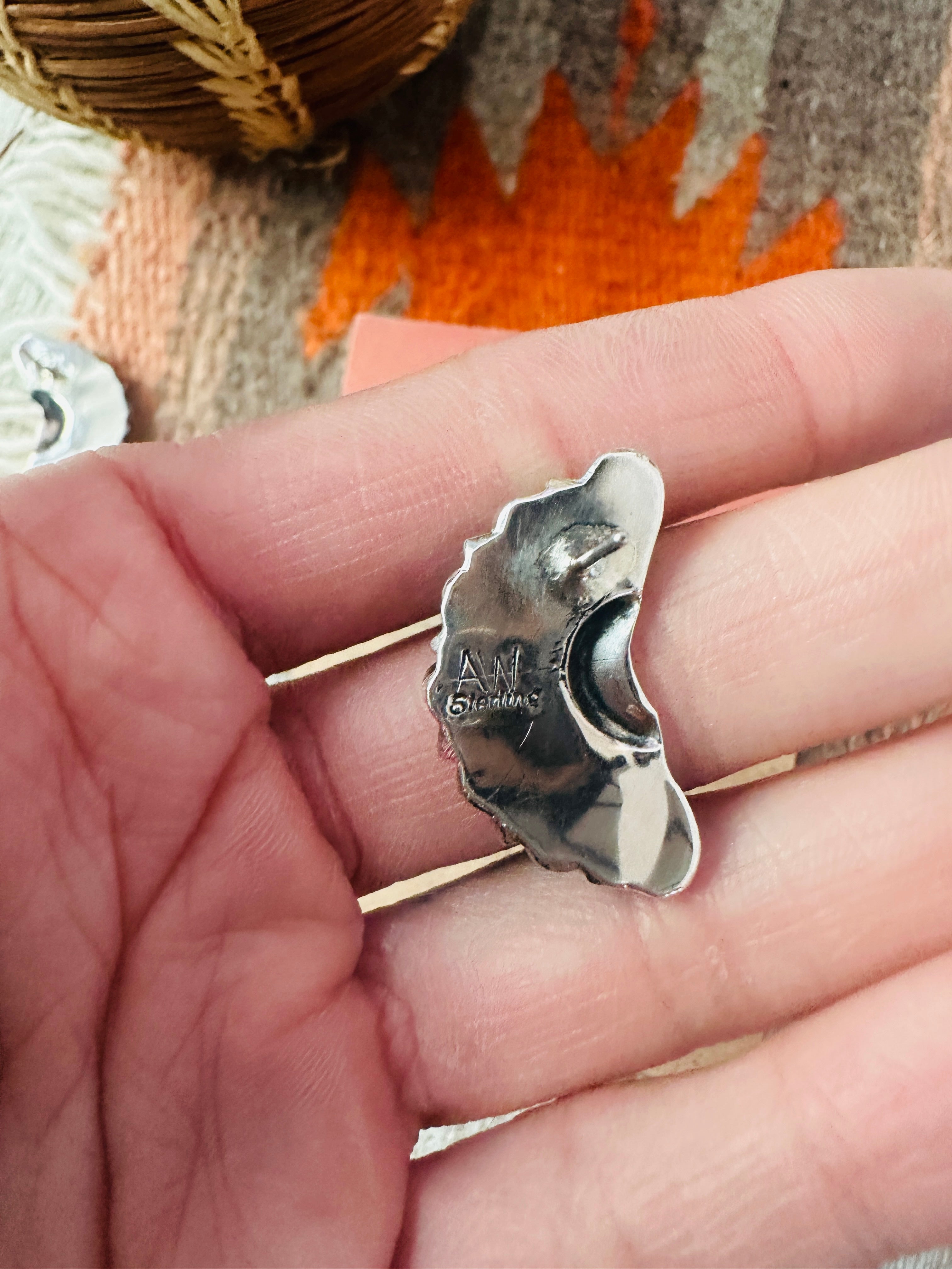 Handcrafted Sterling Silver & Turquoise Cluster Post Earrings