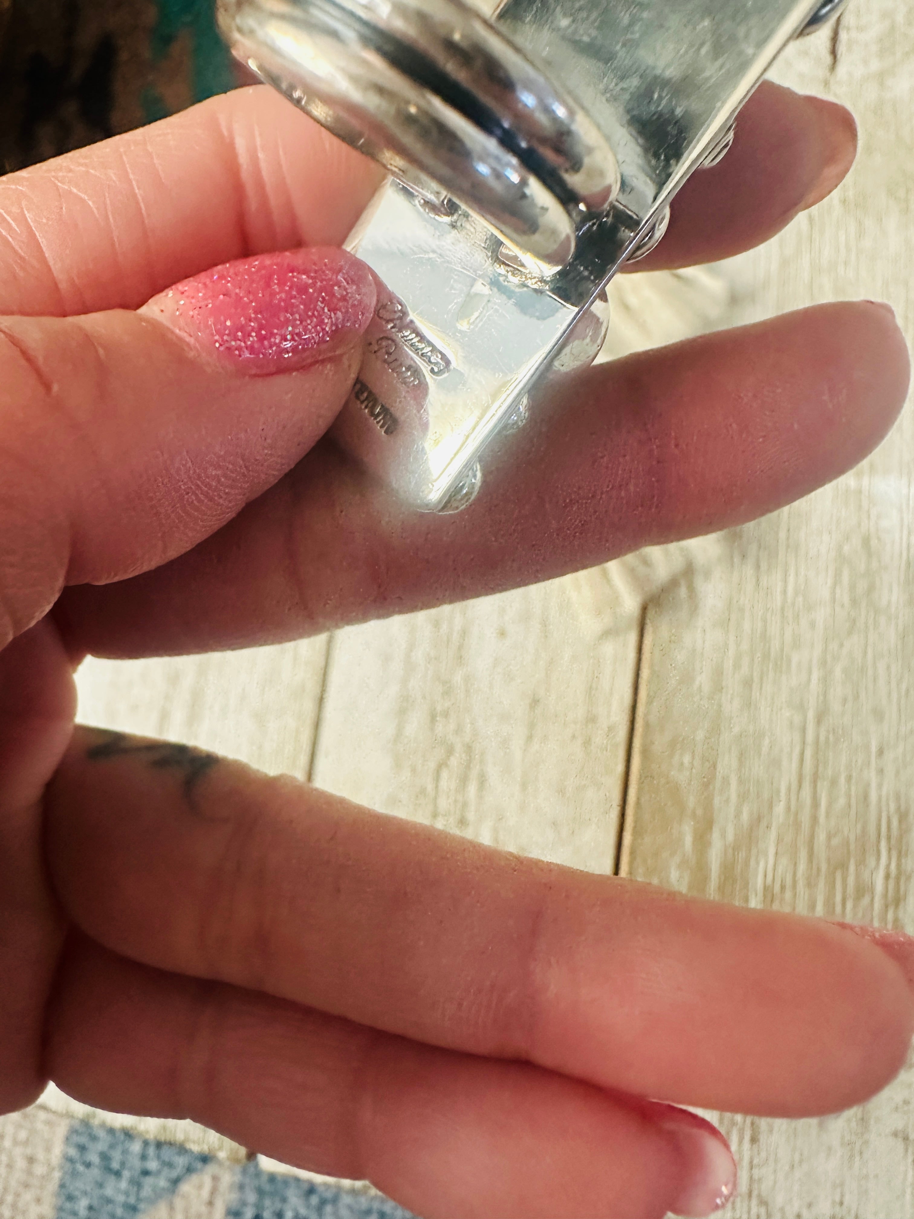 Handcrafted Onyx & Sterling Silver Cross Ring Chimney Butte