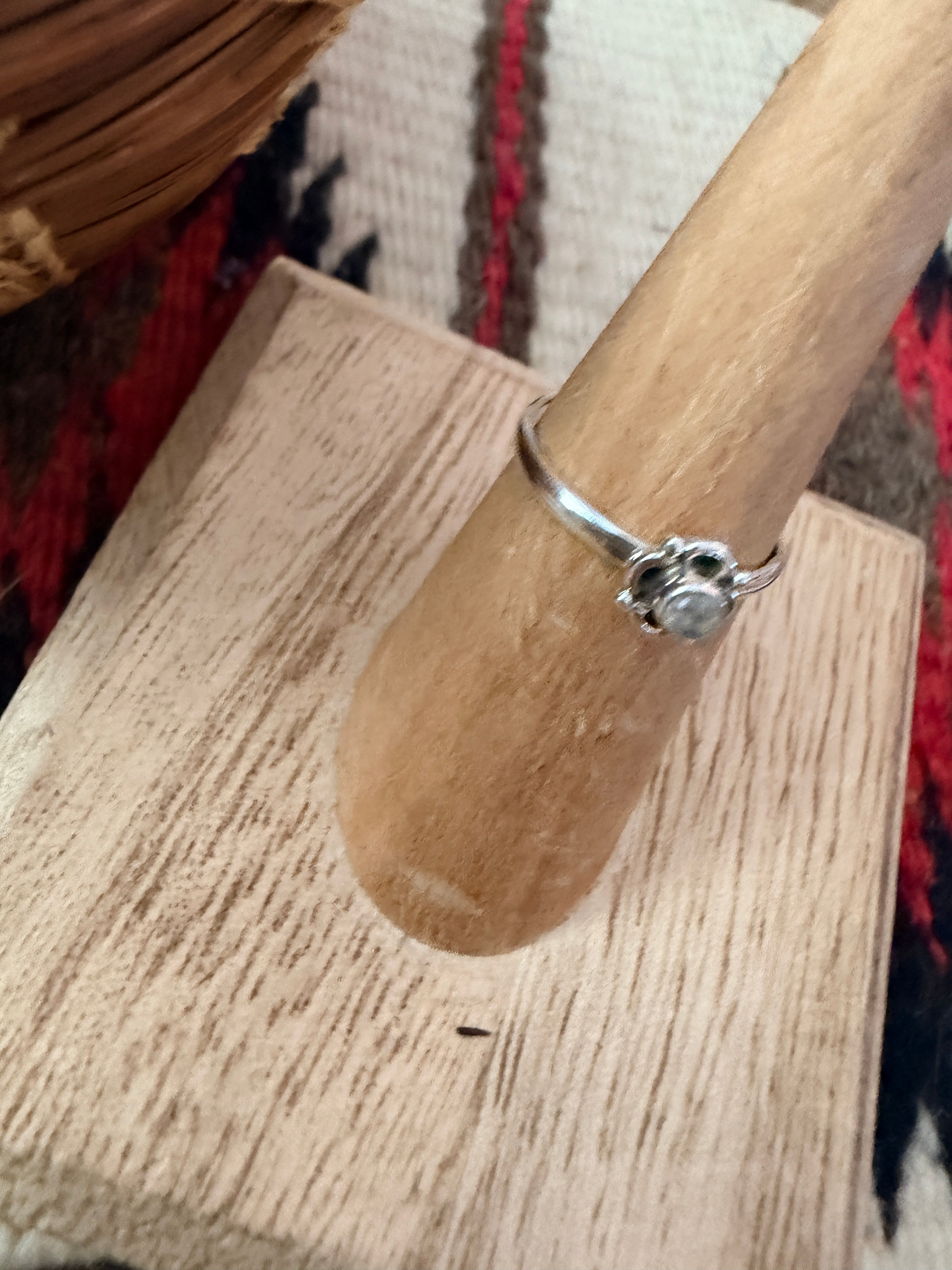 Handmade Sterling Silver & Moonstone Adjustable Ring