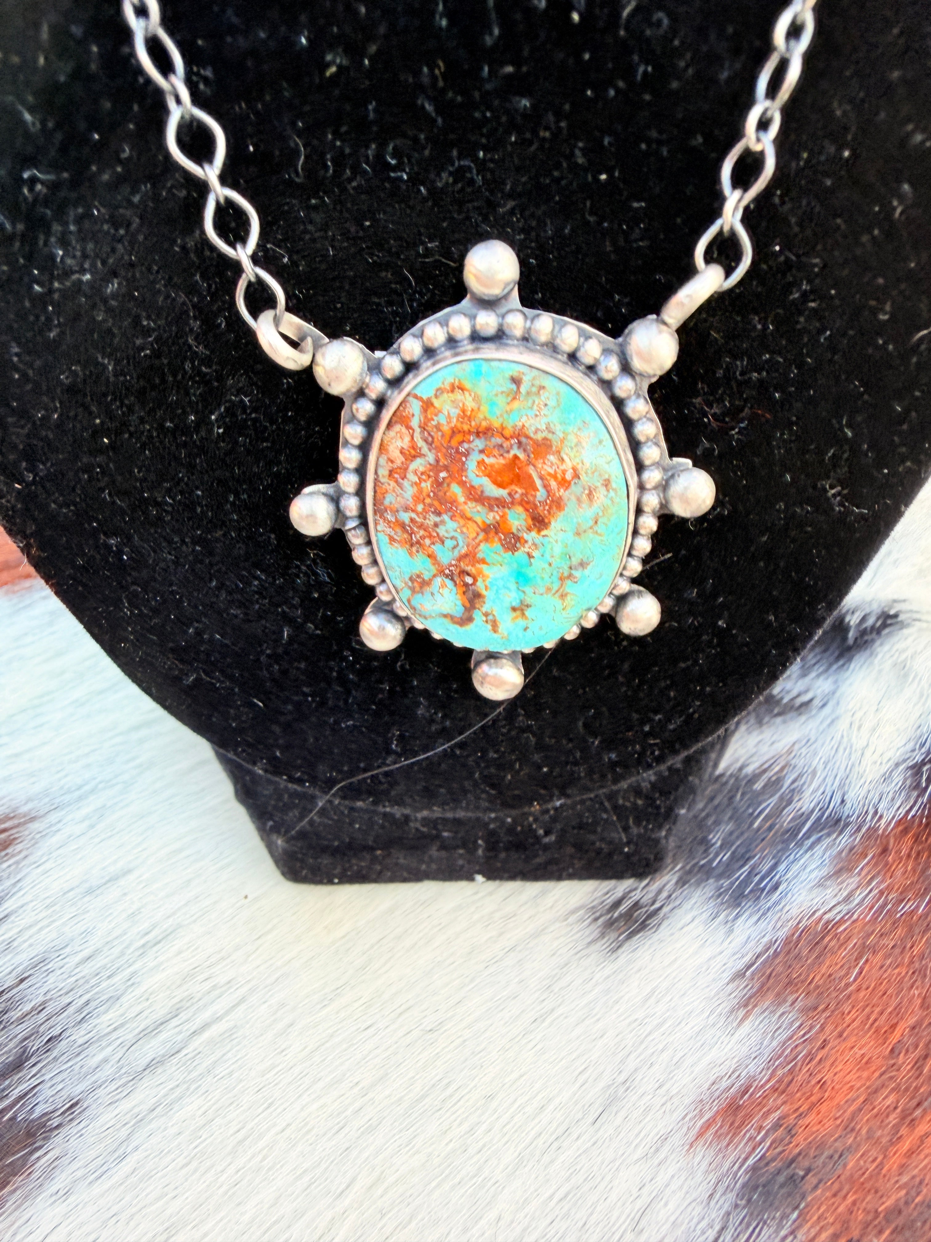 Handcrafted Turquoise & Sterling Silver Necklace