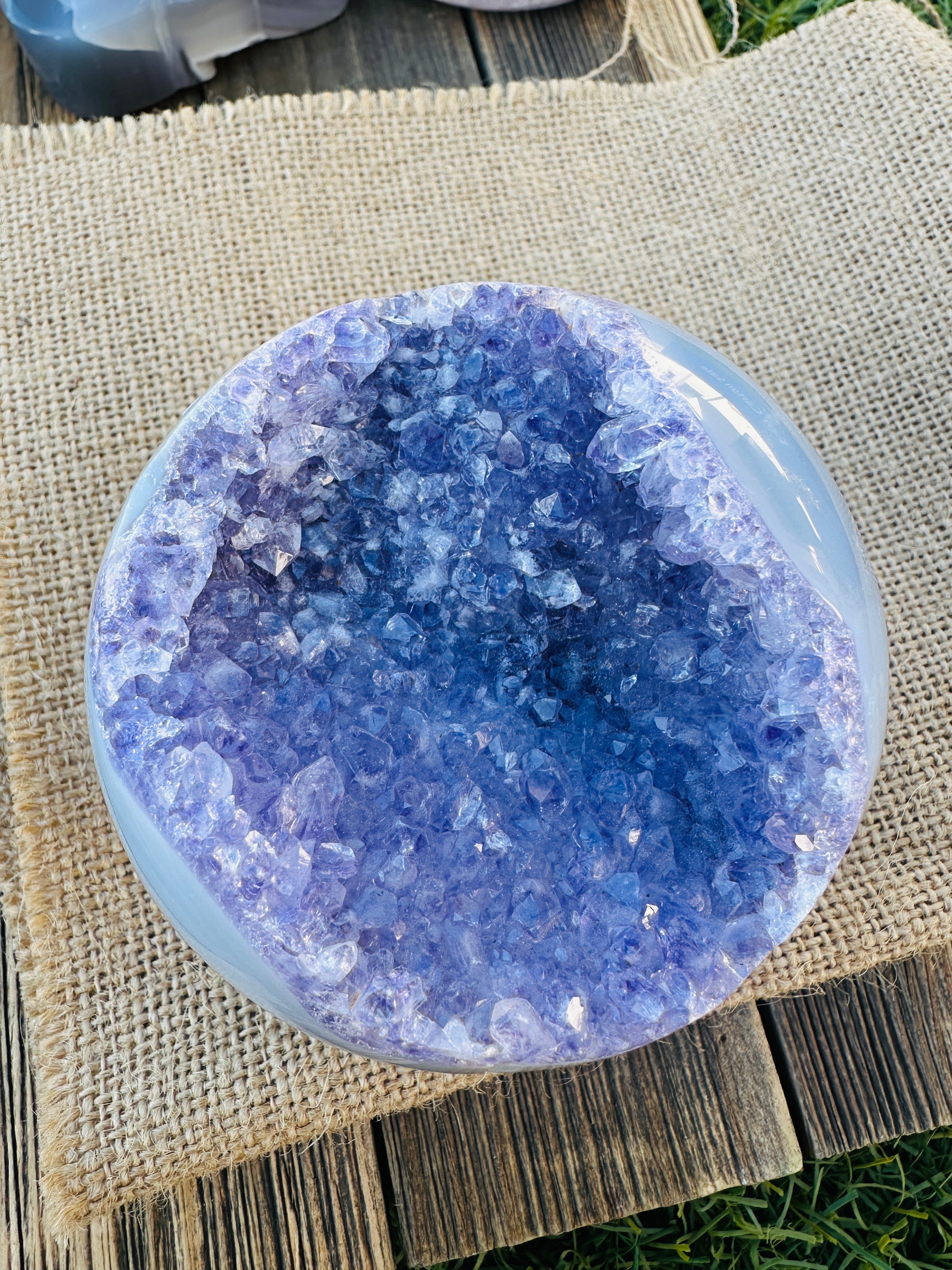 ✨ Nizhoni Crystals ✨ Purple Amethyst Geode Sphere