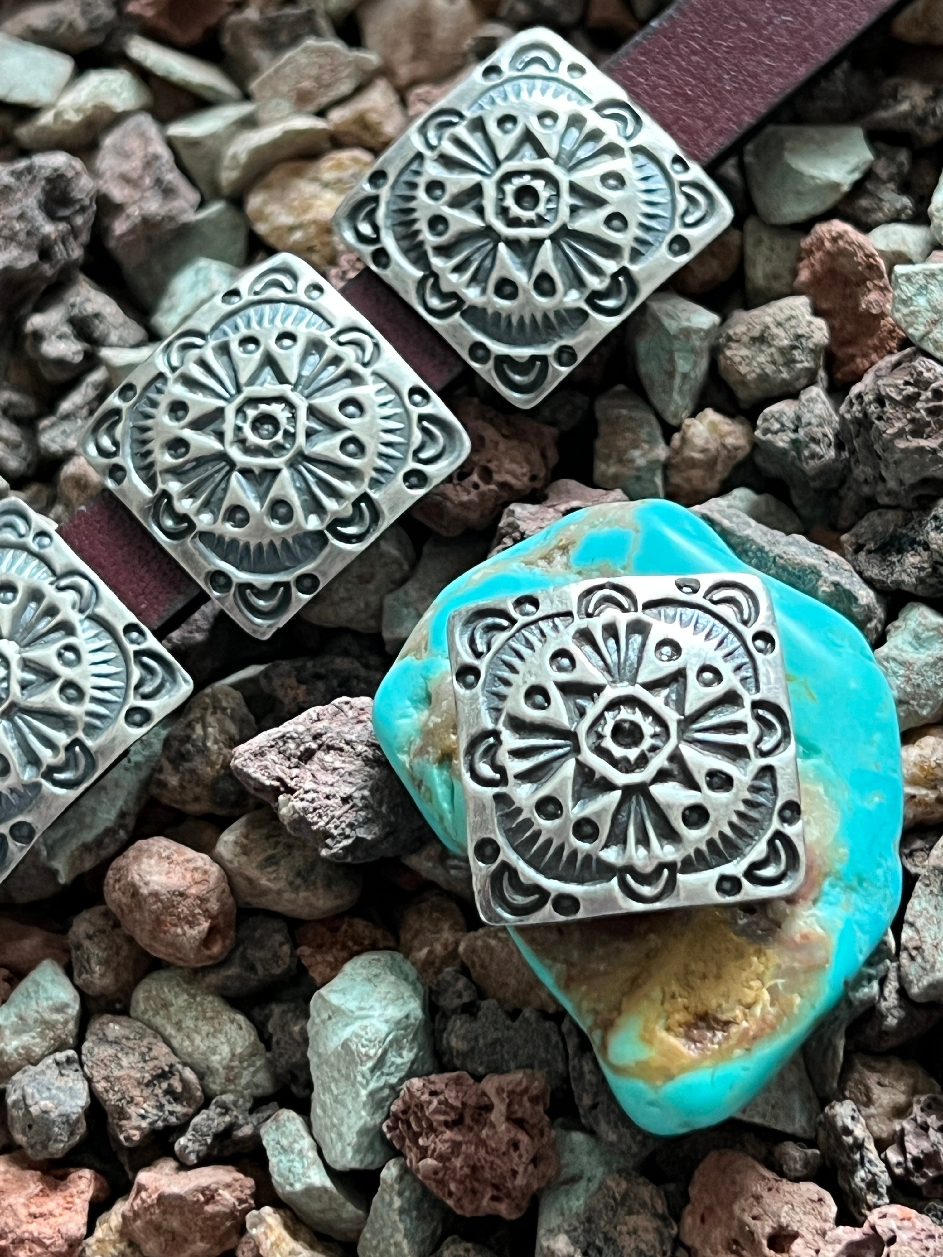 Sterling Silver Concho Slide, The Cross Winds