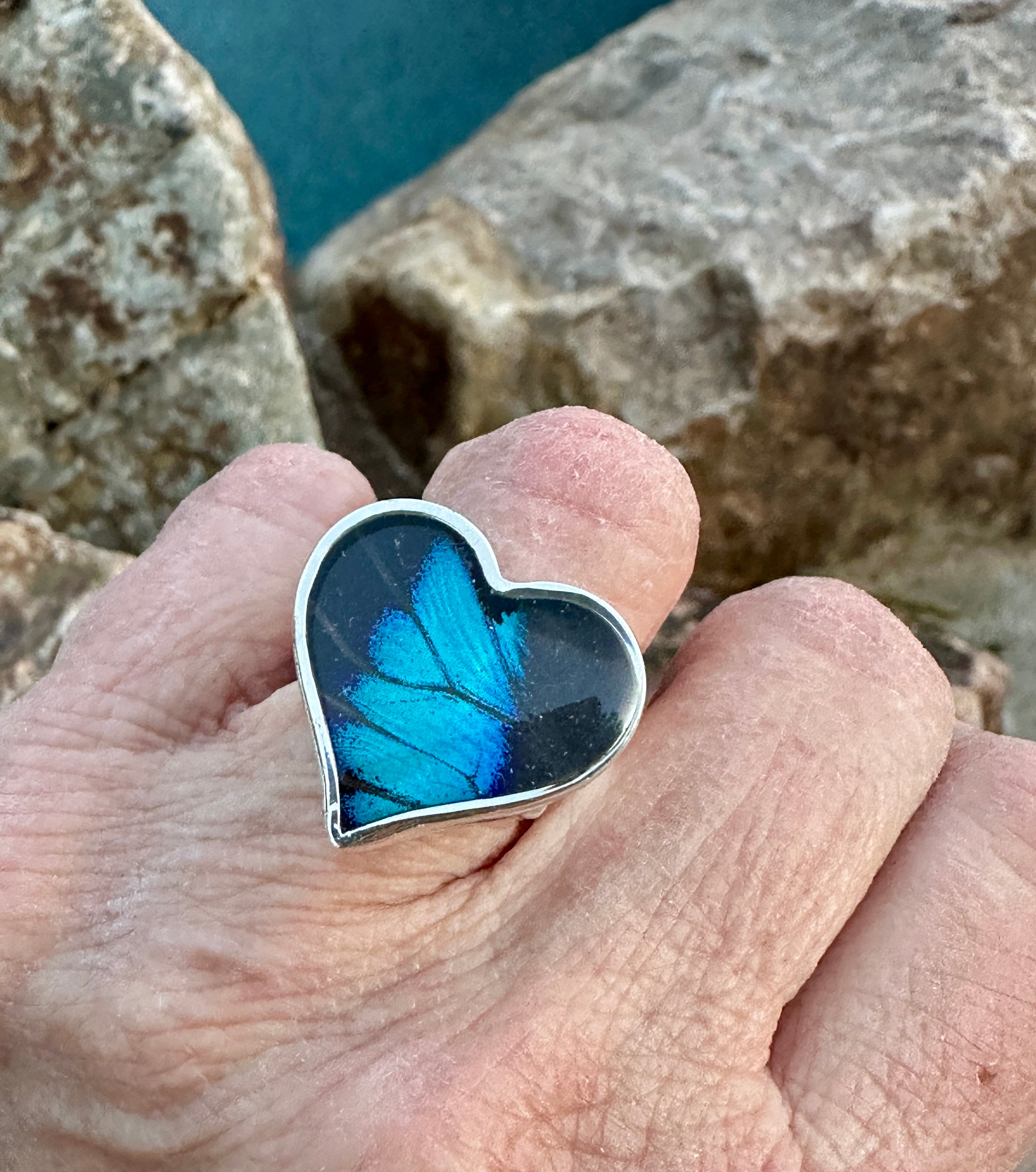 Mythical Butterfly Adjustable Sterling Silver Ring