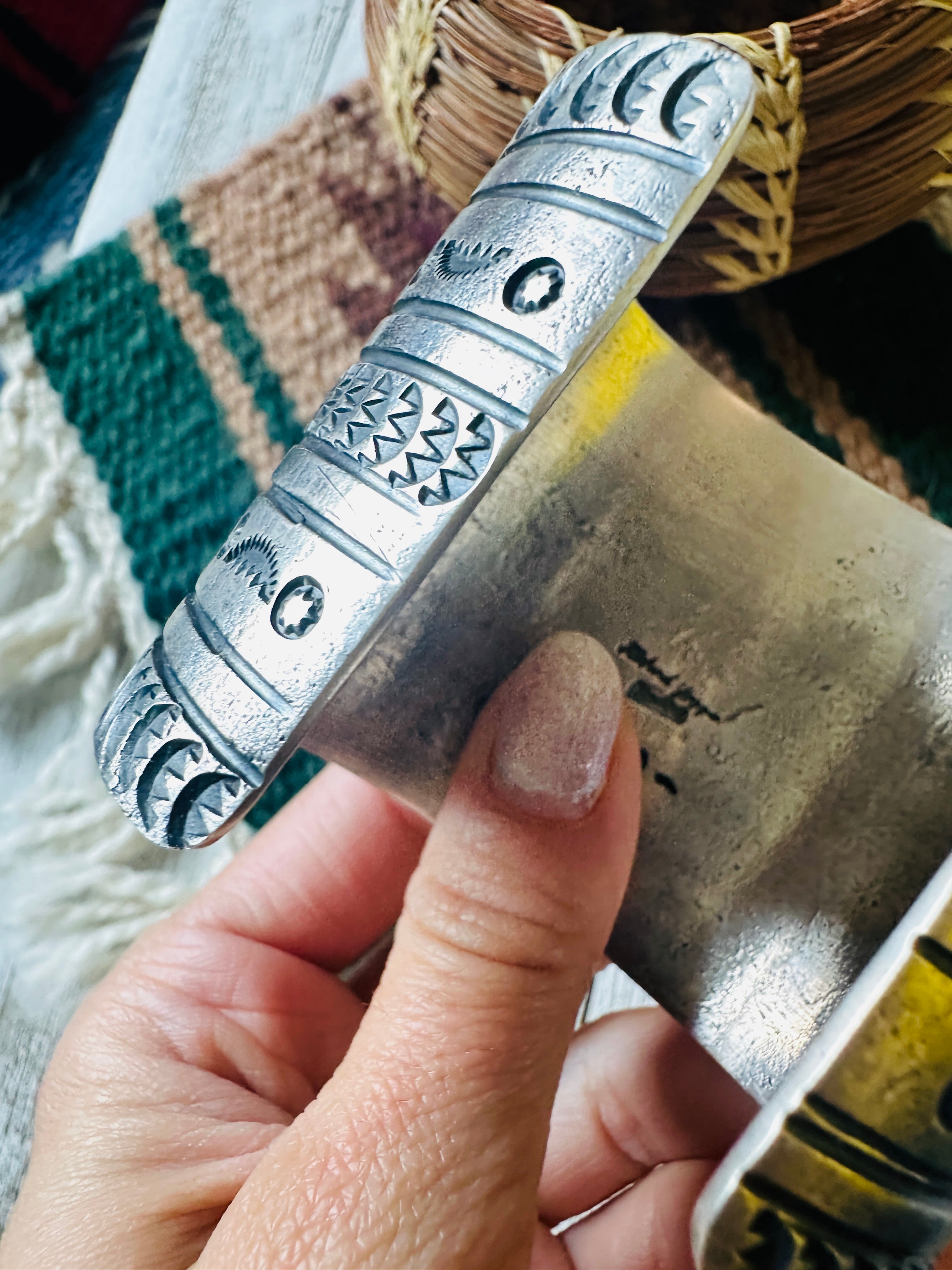 Sterling Silver, Turquoise & Queen Pink Conch Cuff Bracelet /