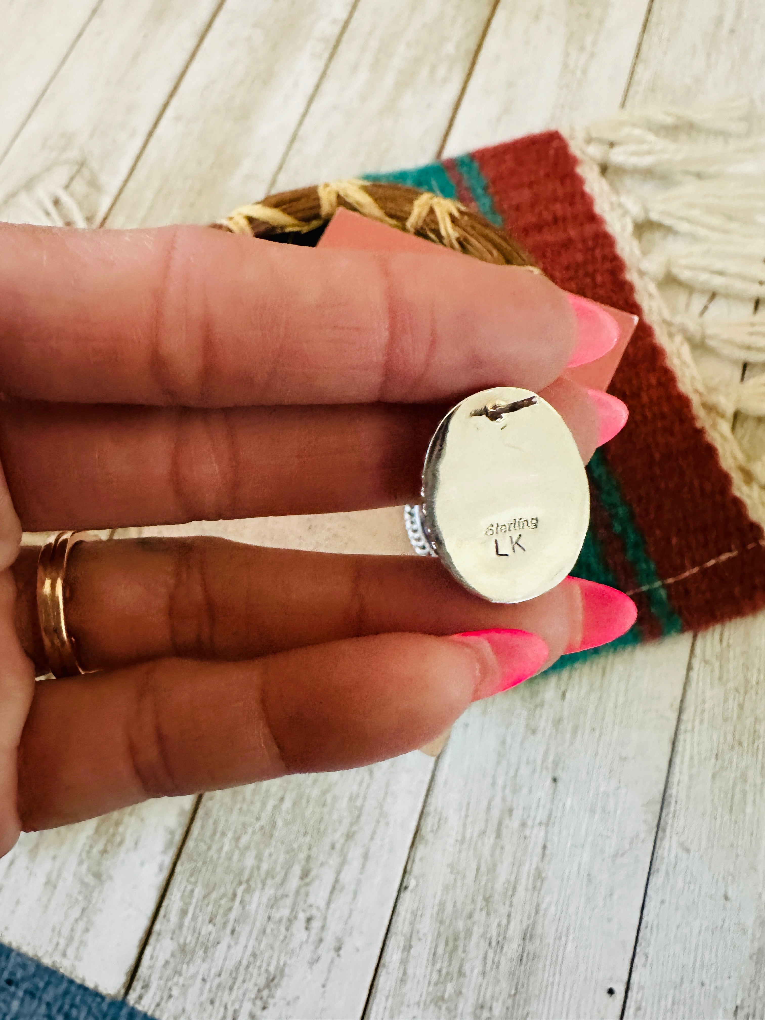 Handcrafted Pink Dream Mojave and Sterling Silver Post Earrings