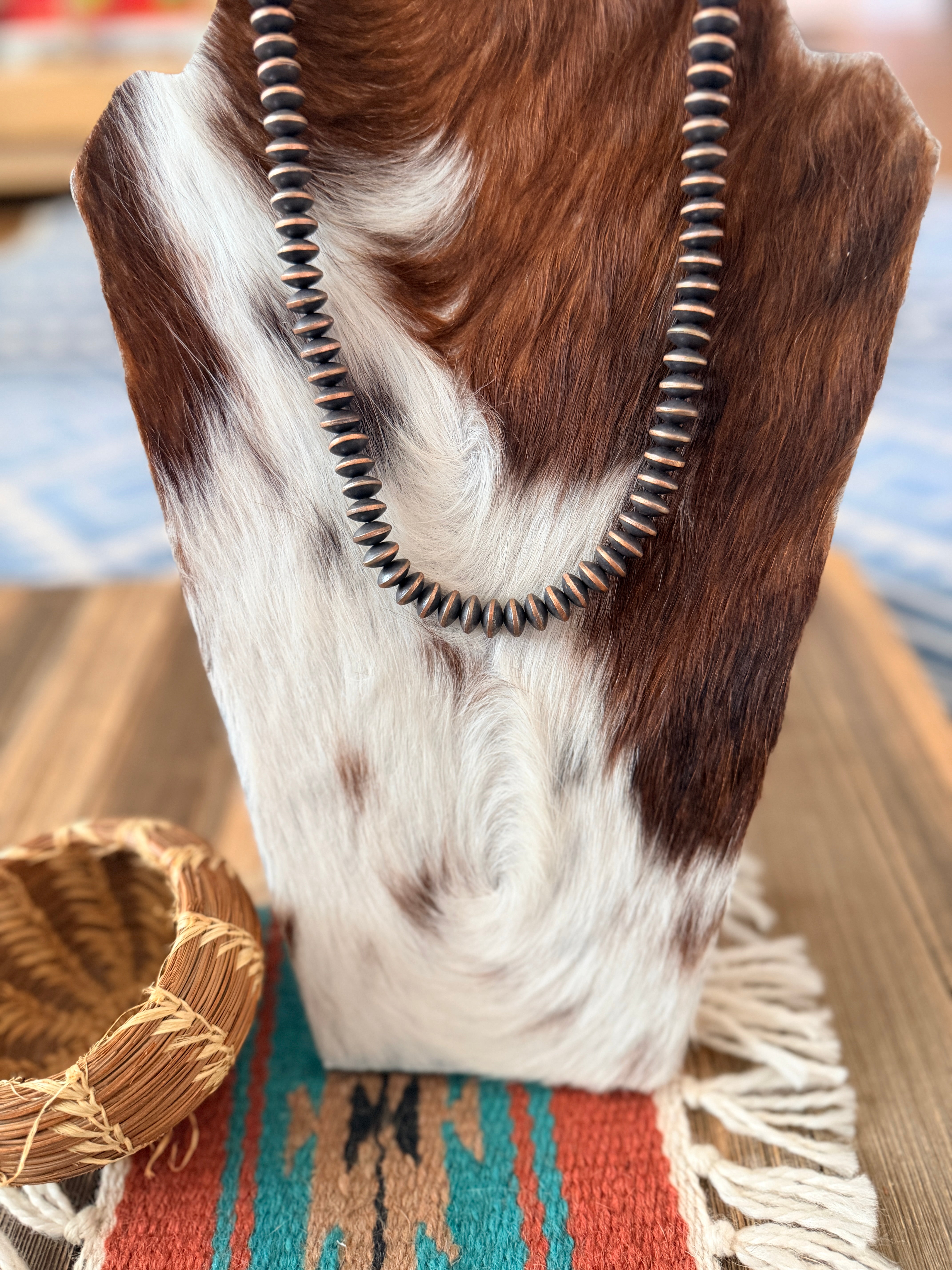 Handcrafted Copper 16” Beaded Necklace