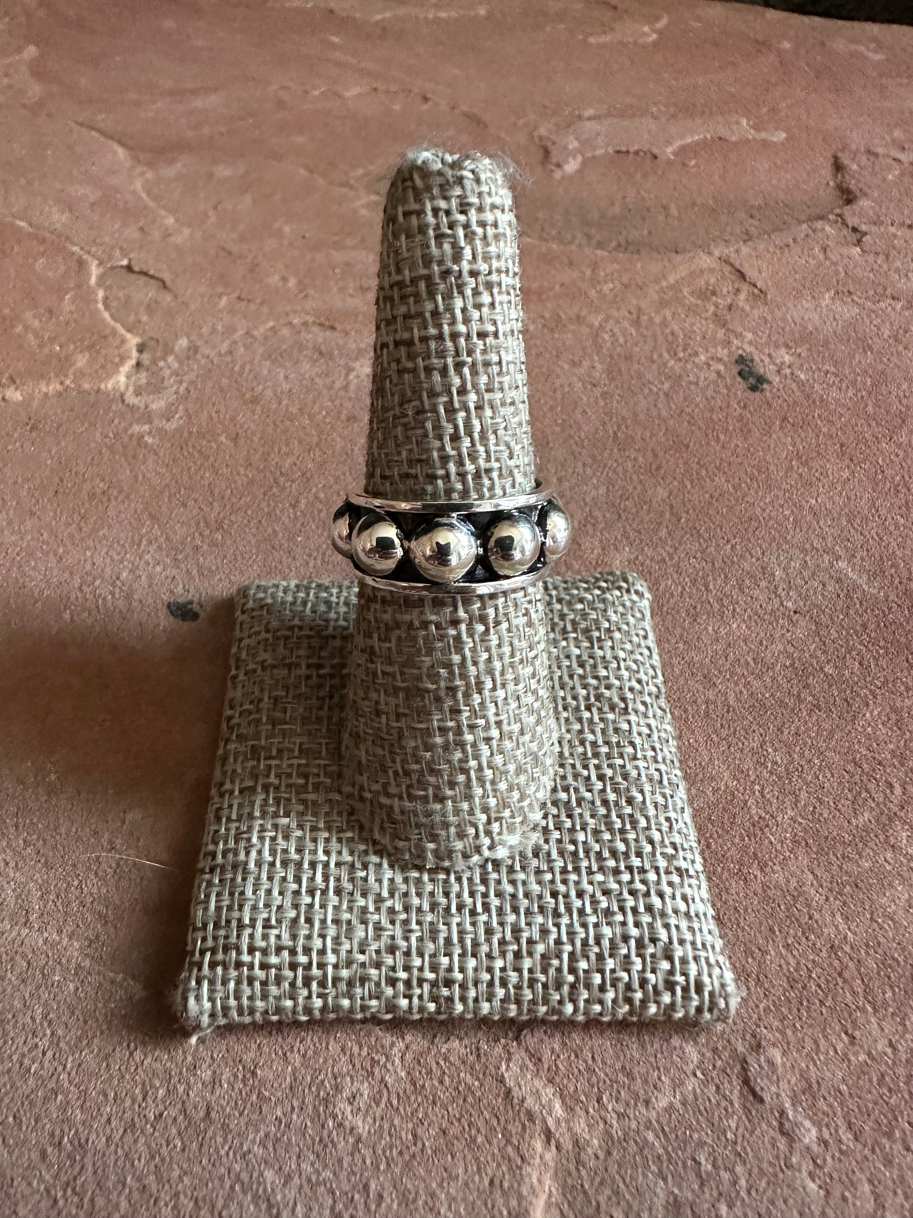 Handmade Sterling Silver 6mm Rocker Stacker Adjustable Band Ring