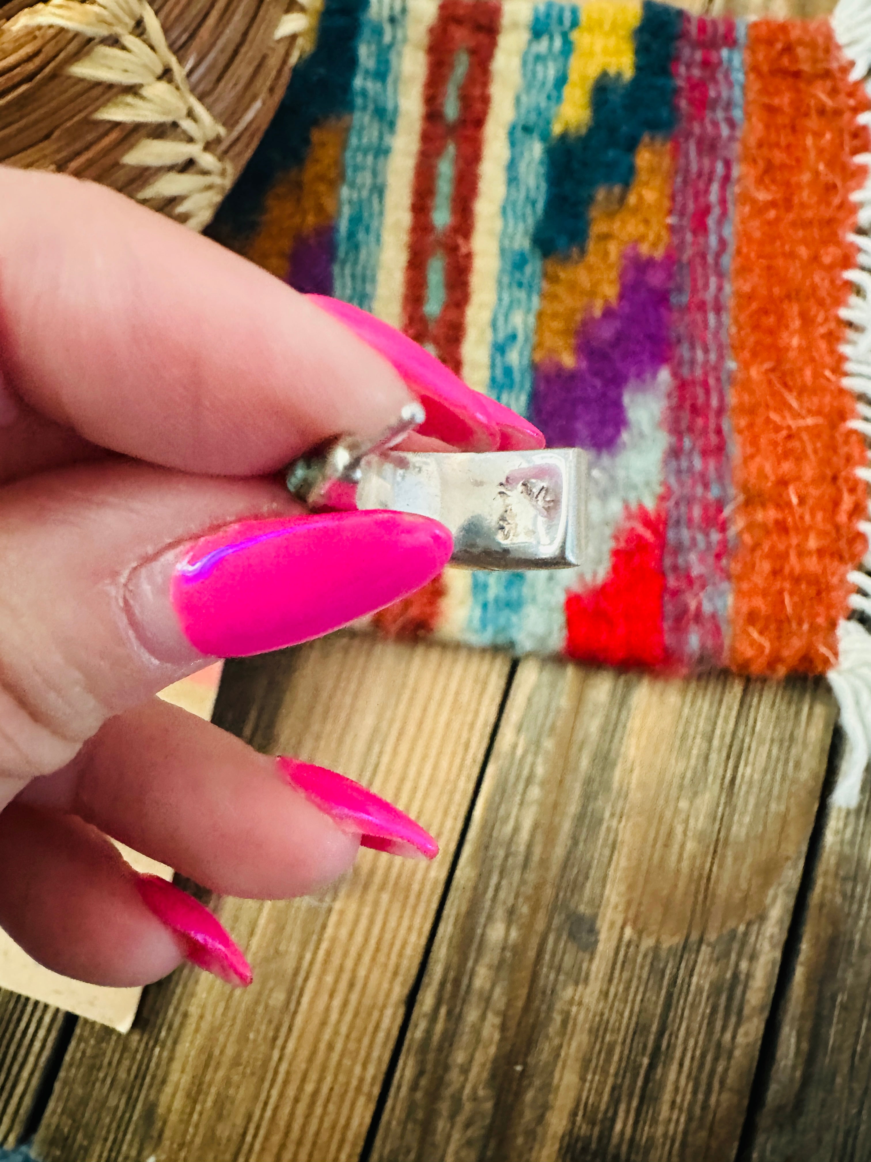 Handcrafted Turquoise & Sterling Silver Inlay Post Earrings