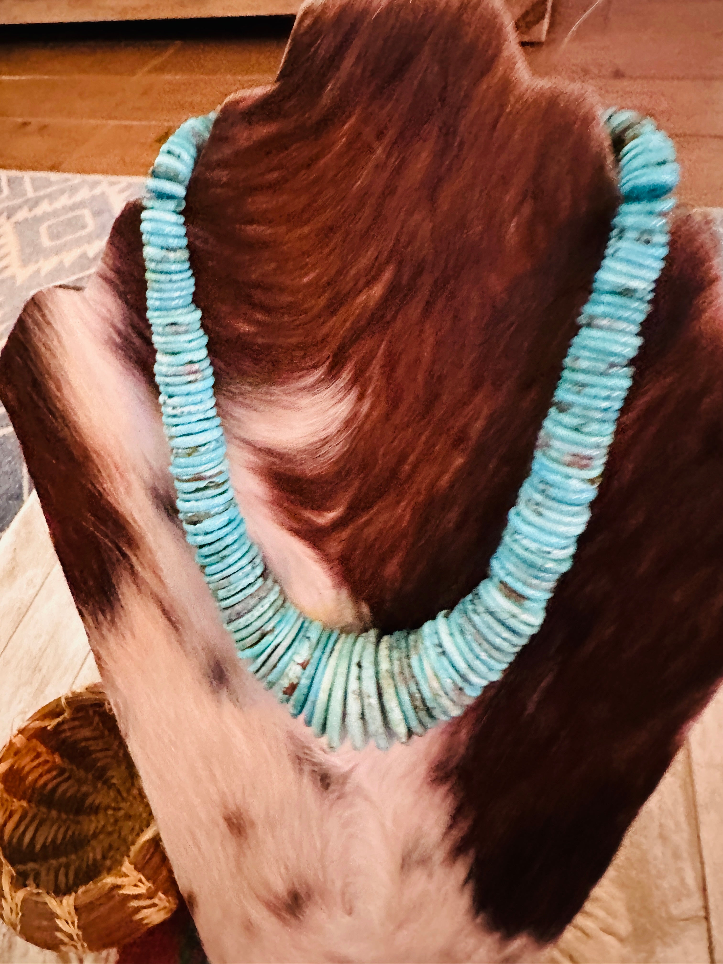 Old Pawn Handcrafted Turquoise Beaded Necklace