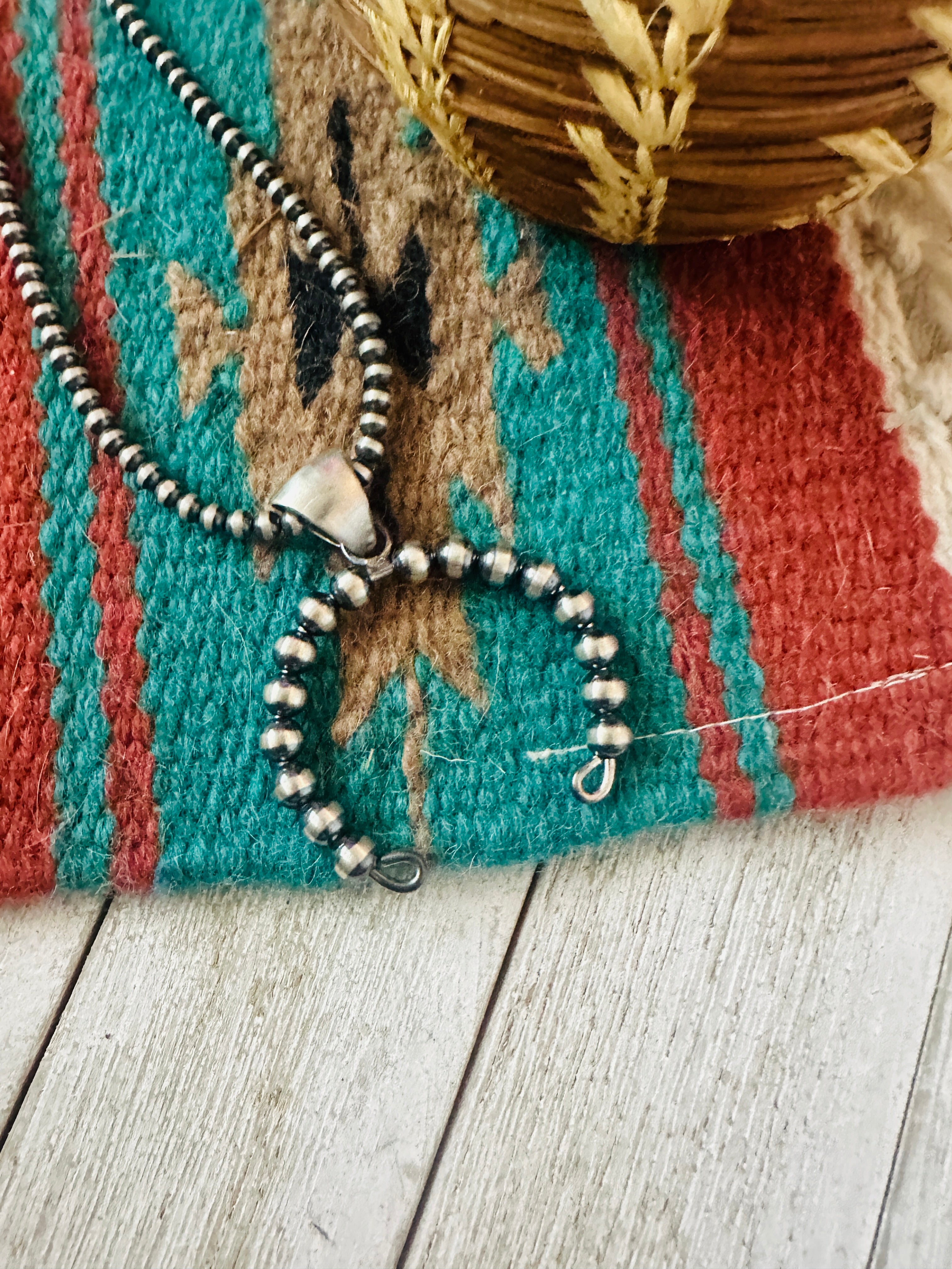 Handcrafted Sterling Silver Pearl Beaded Naja Pendant