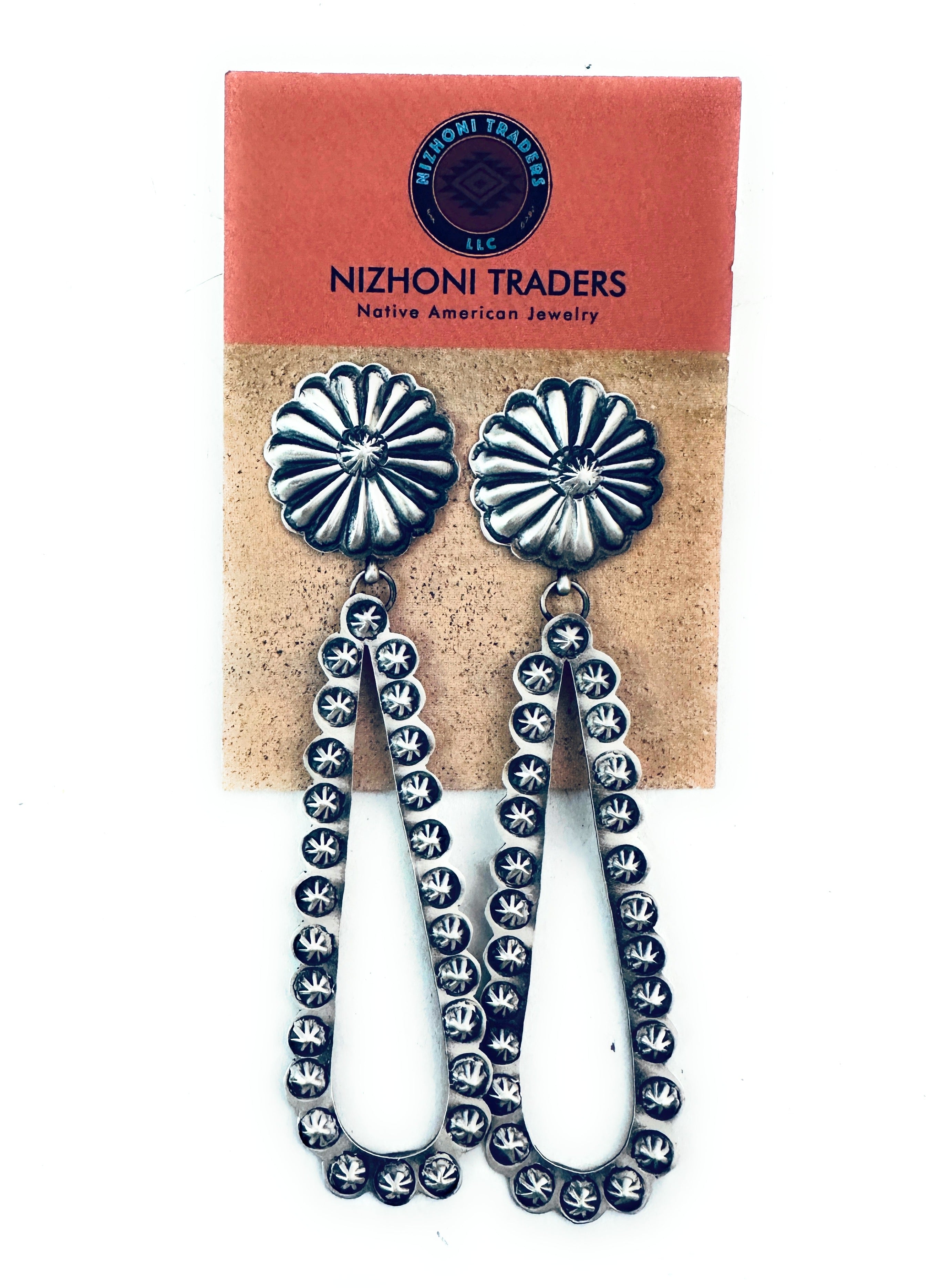 Handcrafted Sterling Silver Dangle Earrings By Eugene Charley