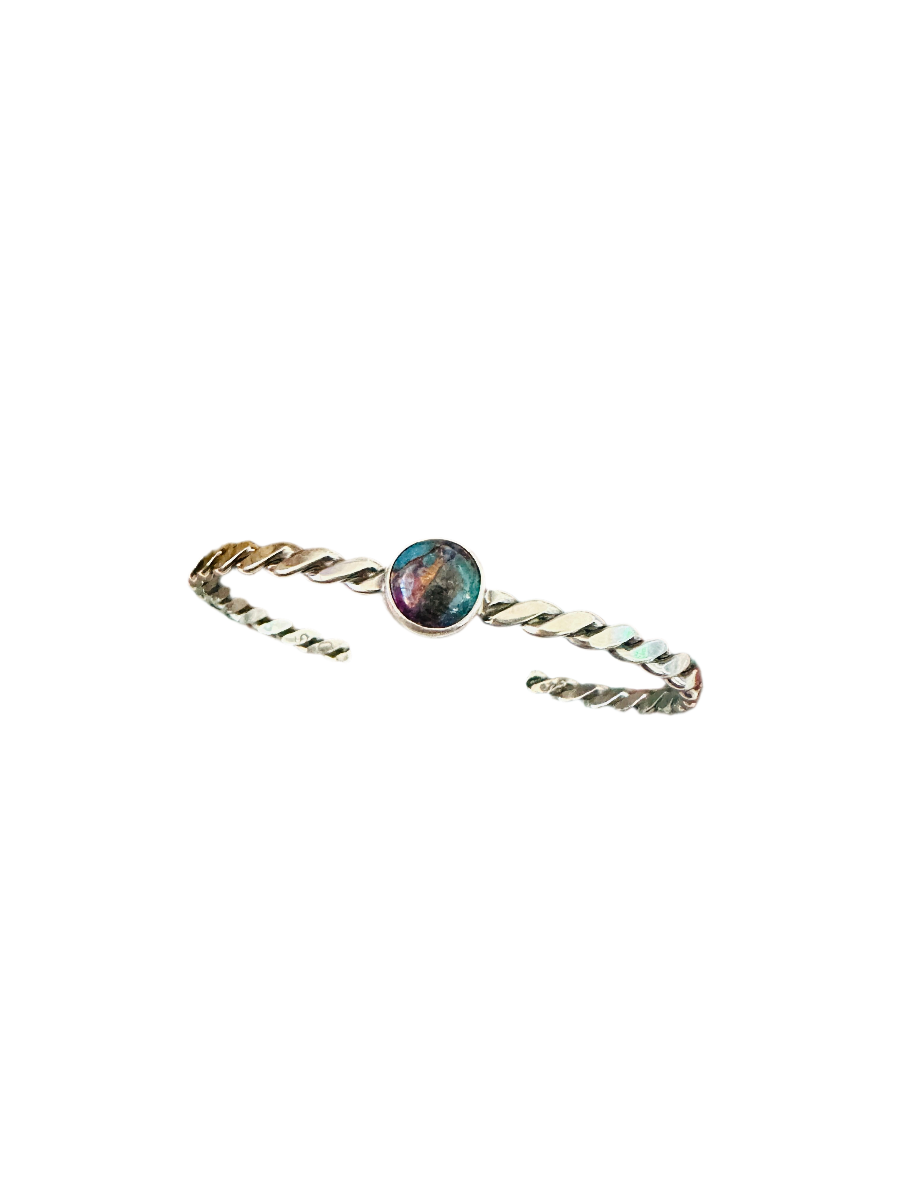 Handcrafted Sterling Silver & Pink Dream Mojave Cuff Bracelet