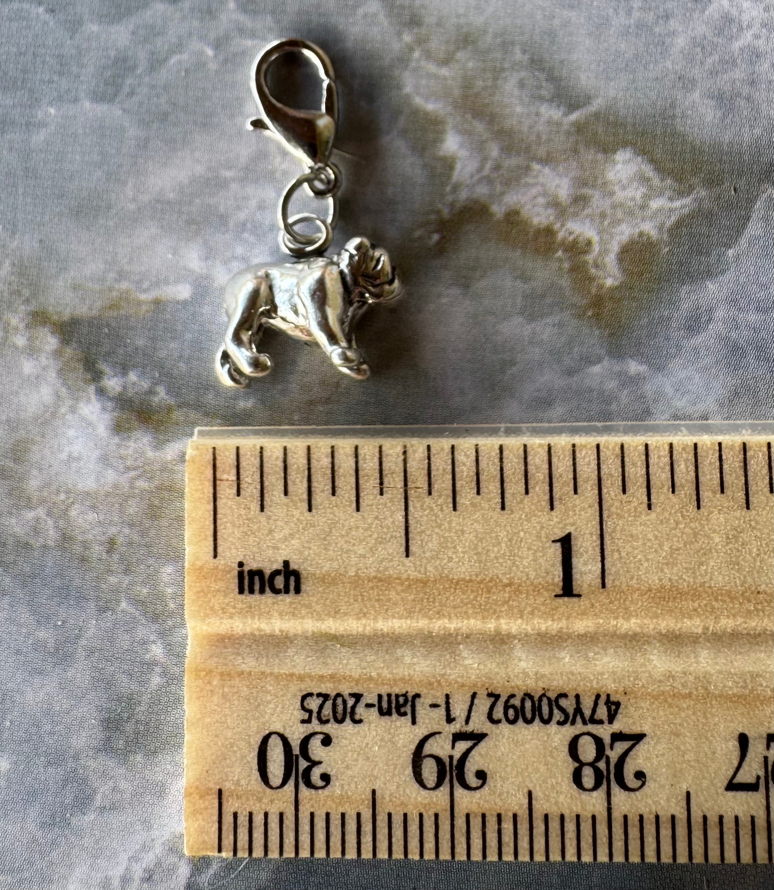 Handcrafted Sterling Silver Bulldog Charm