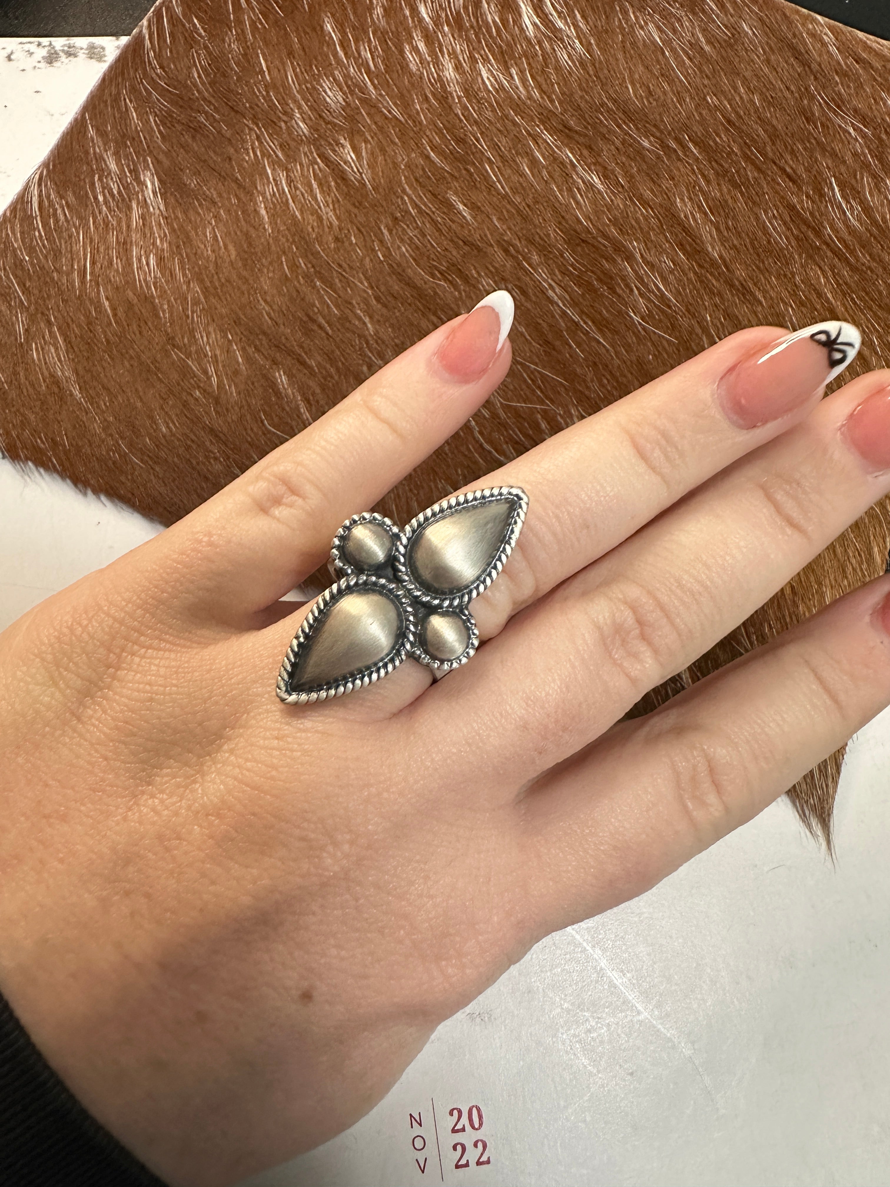 Beautiful Handmade Sterling Silver Adjustable Ring