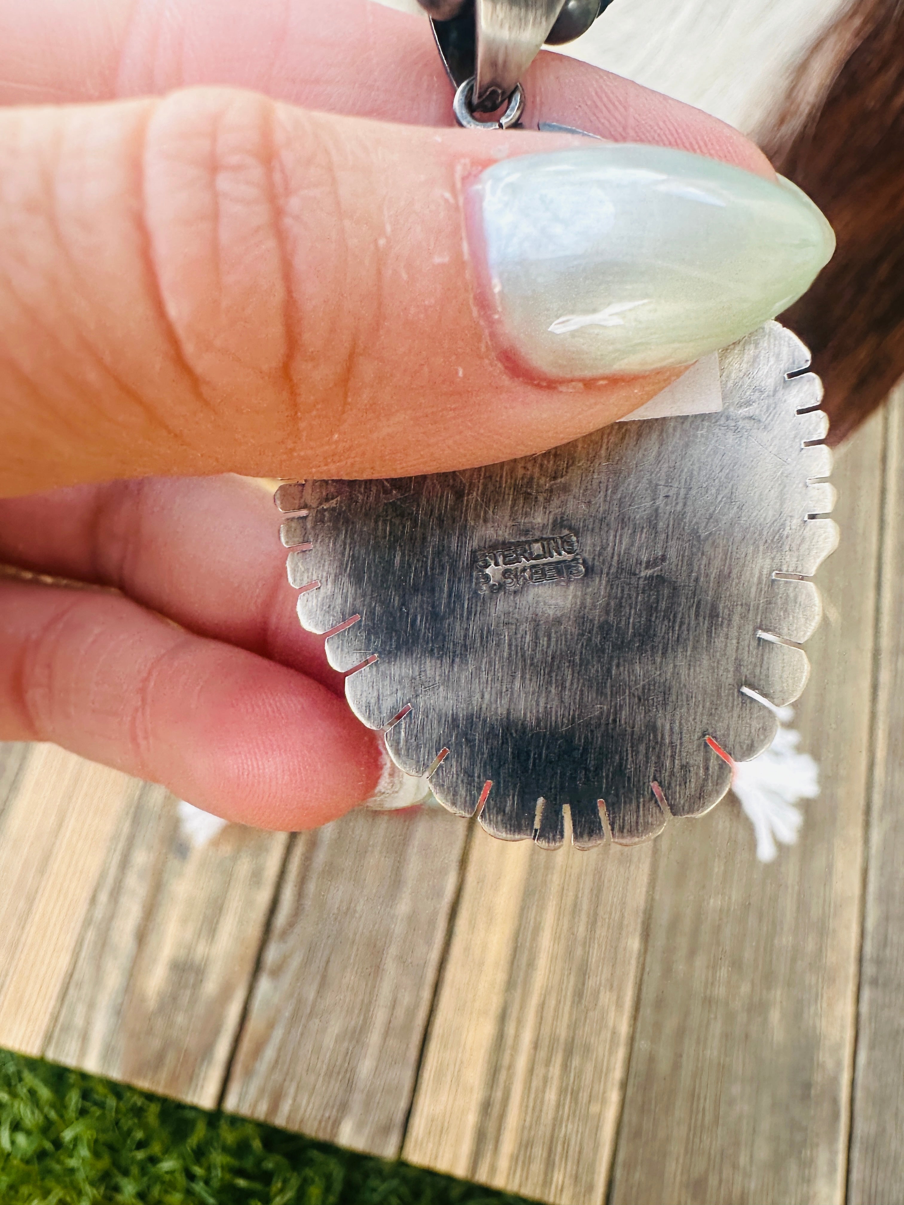 Handcrafted Lapis & Sterling Silver Beaded Necklace