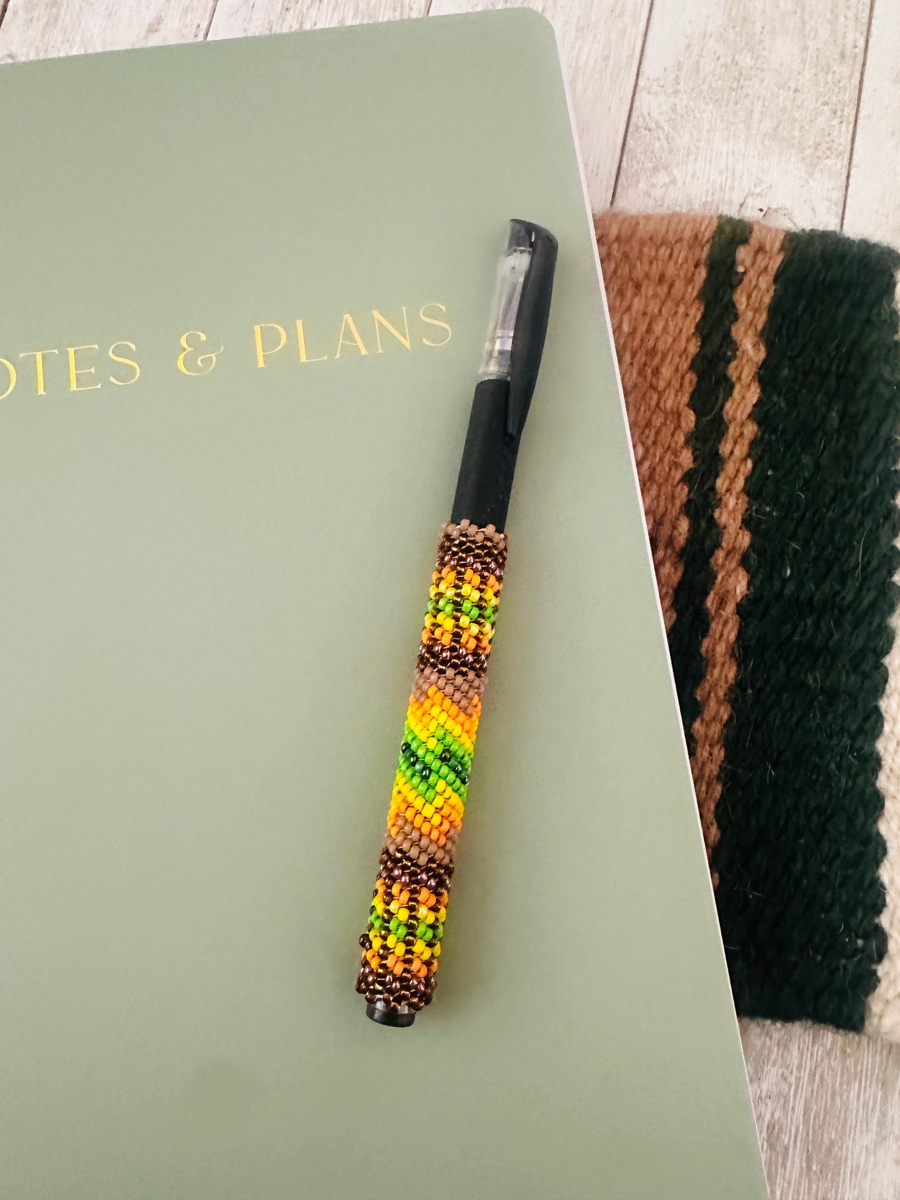 Handcrafted Muticolor Beaded Pen
