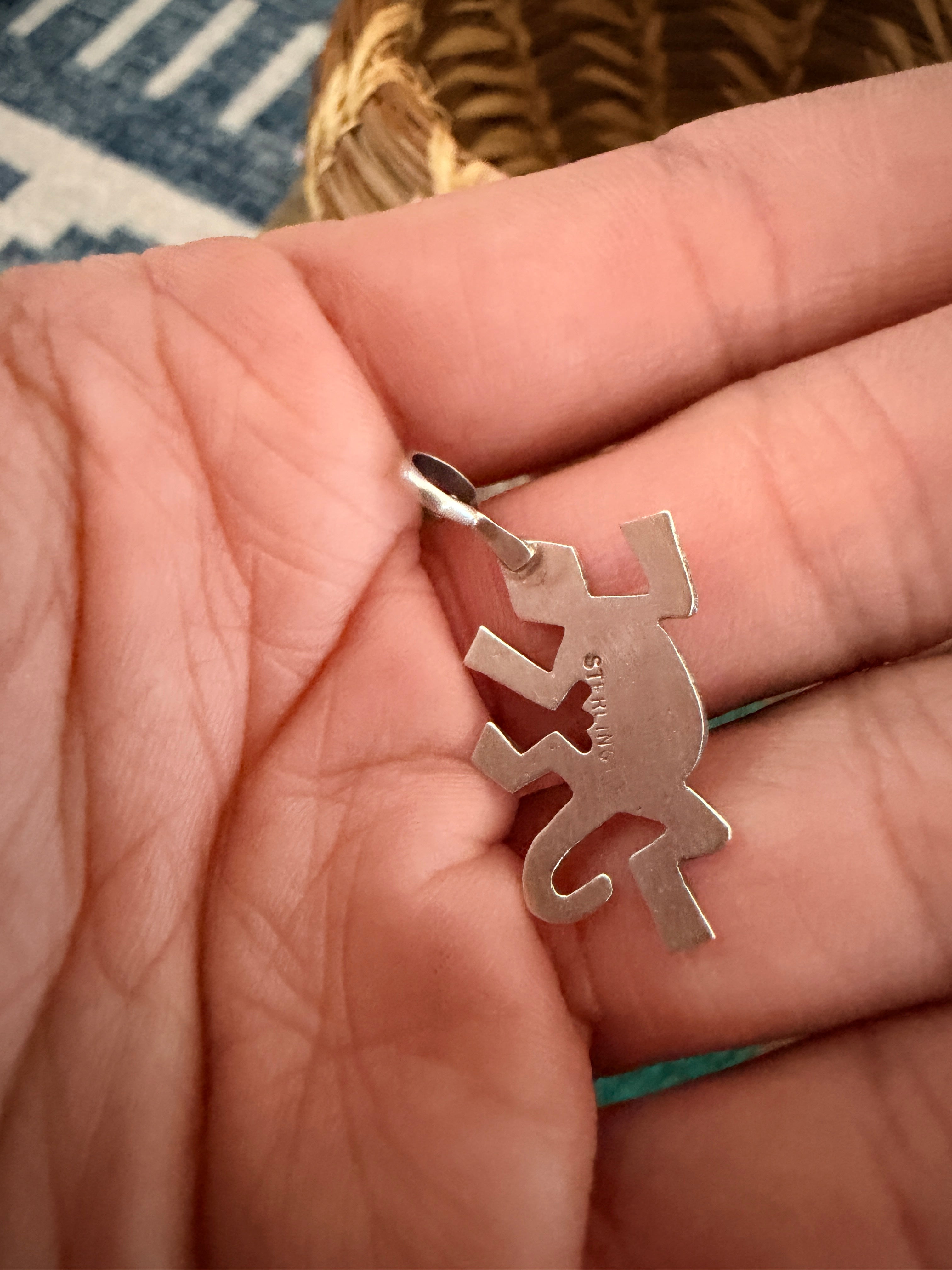 Handcrafted Sterling Silver Lizard Pendant
