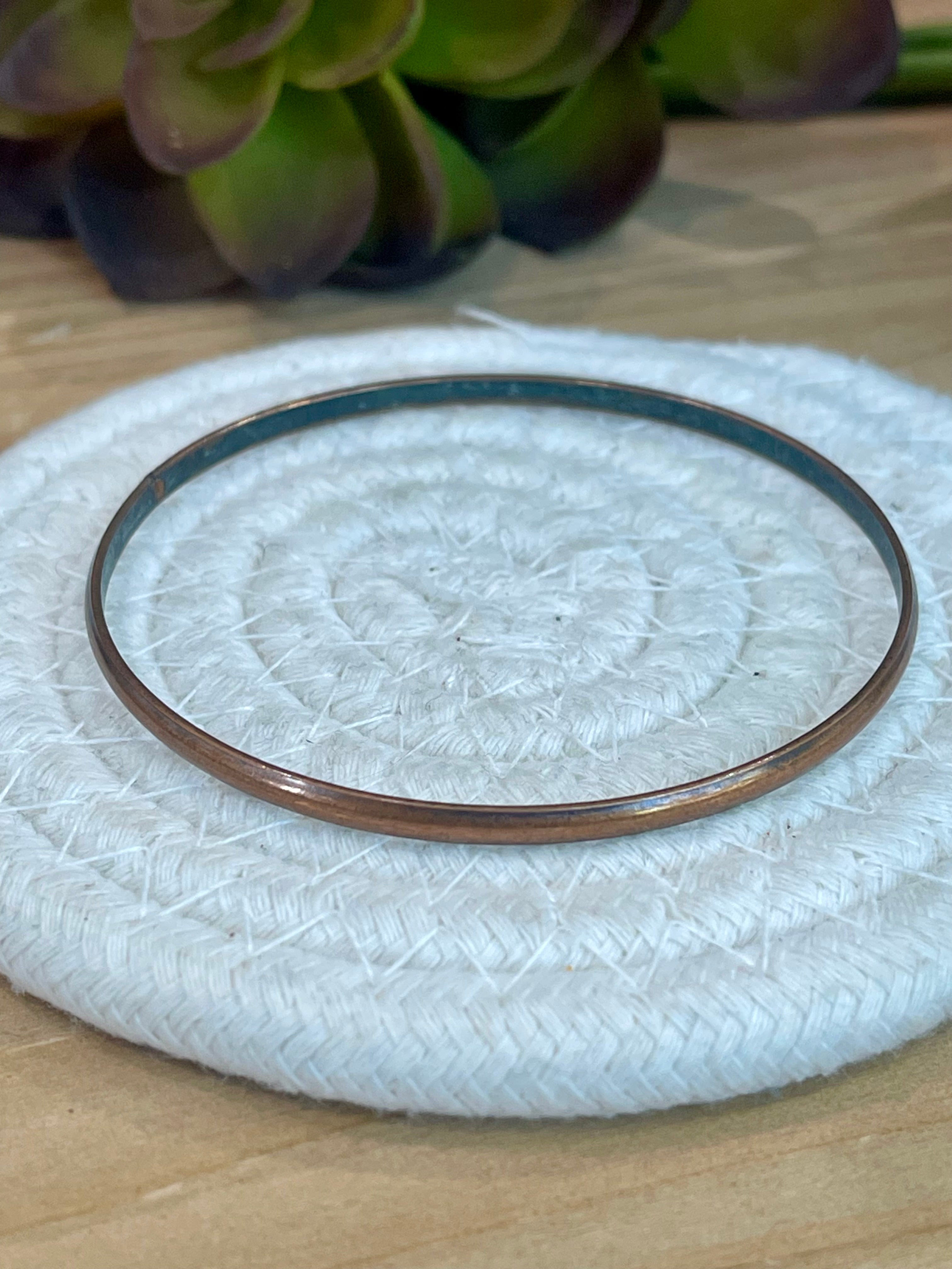 Vintage Handmade Copper Bangle Bracelet