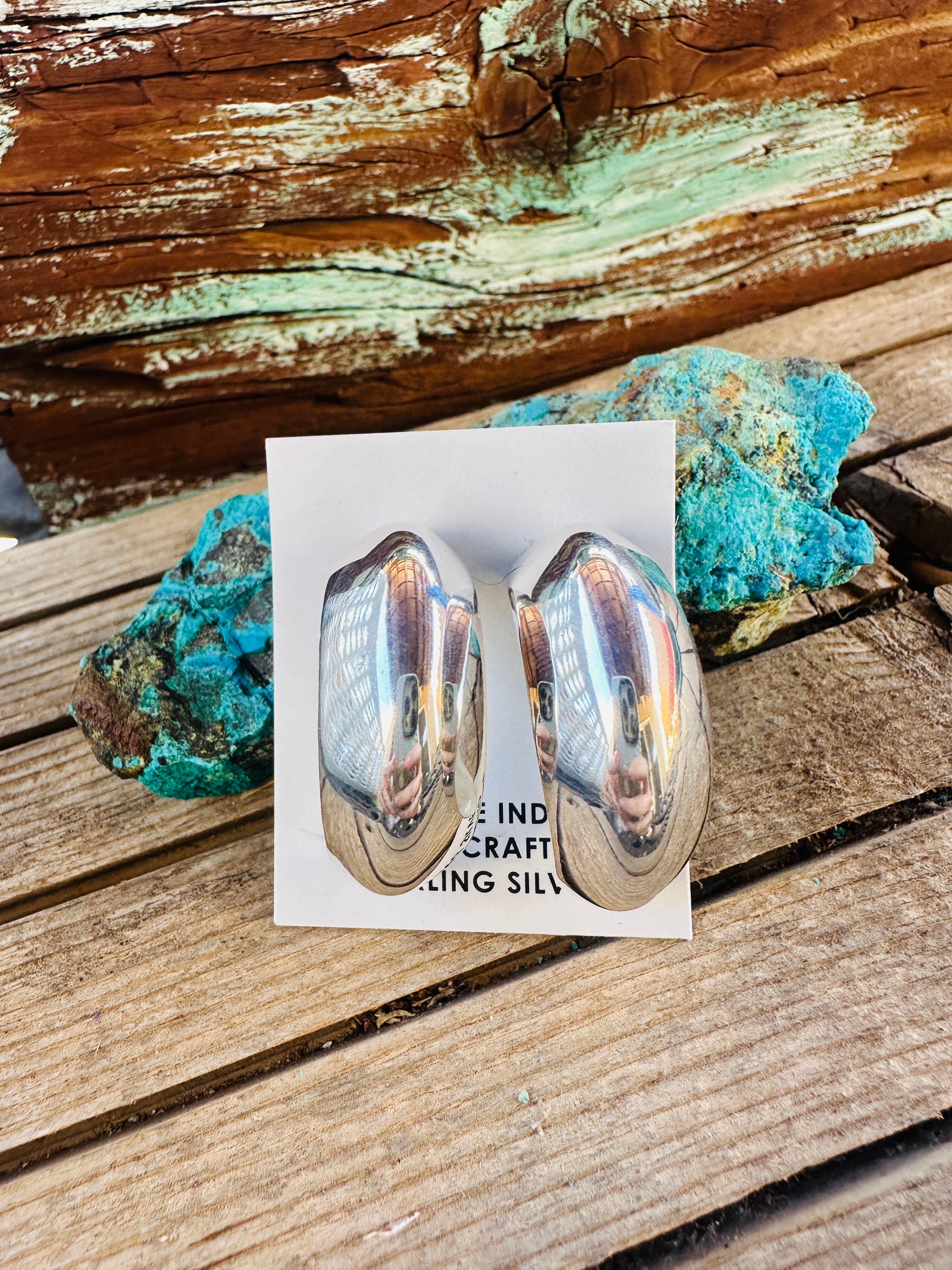 Handcrafted Sterling Silver Hoop Earrings