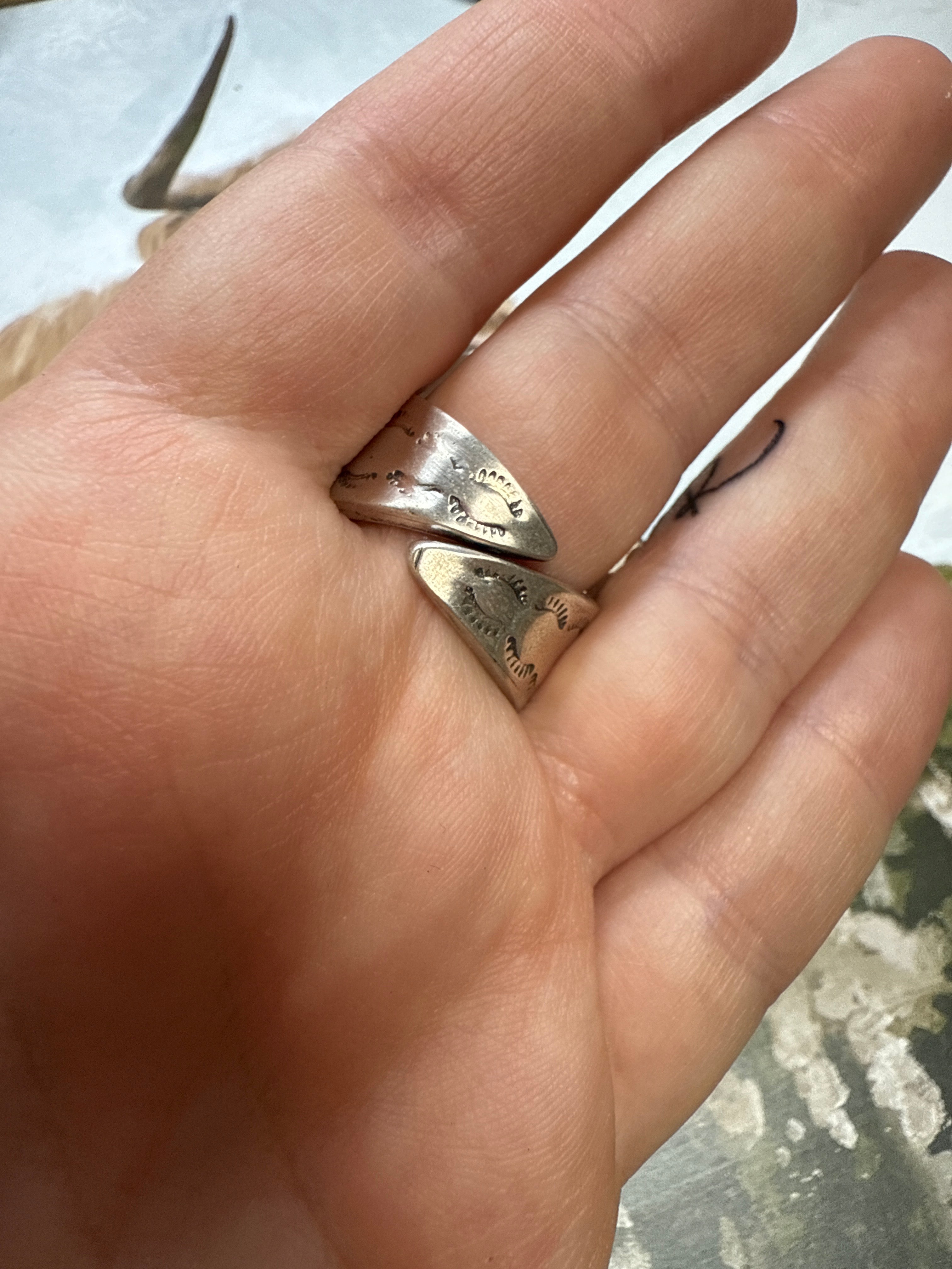 Handmade Emerald Valley Turquoise & Sterling Silver Adjustable Ring