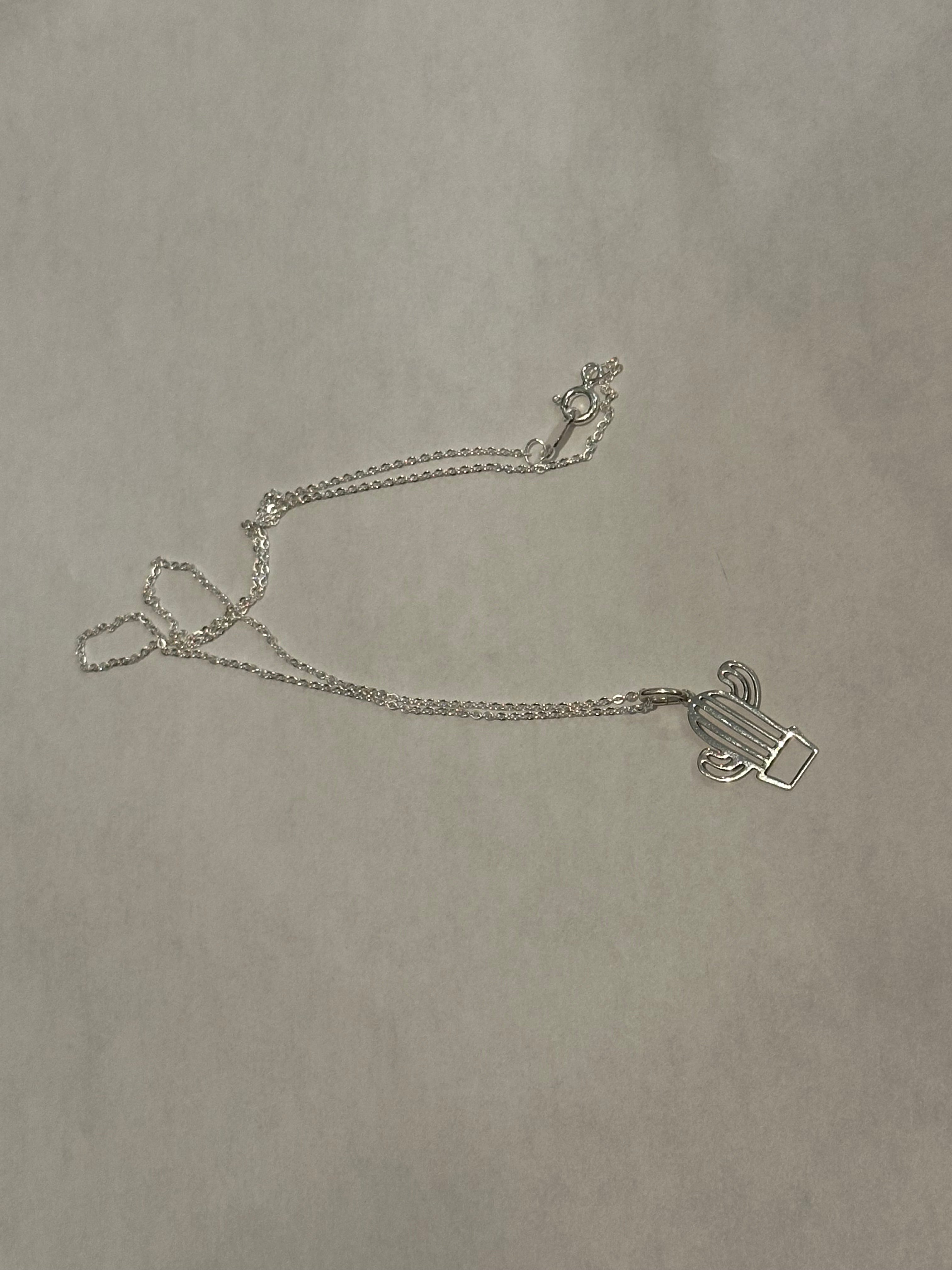 Saguaro Sterling Silver Cactus Necklace