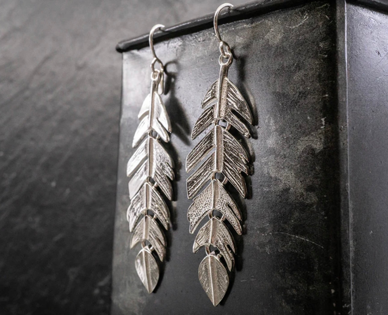 Scoured & Sectioned Feather Earrings