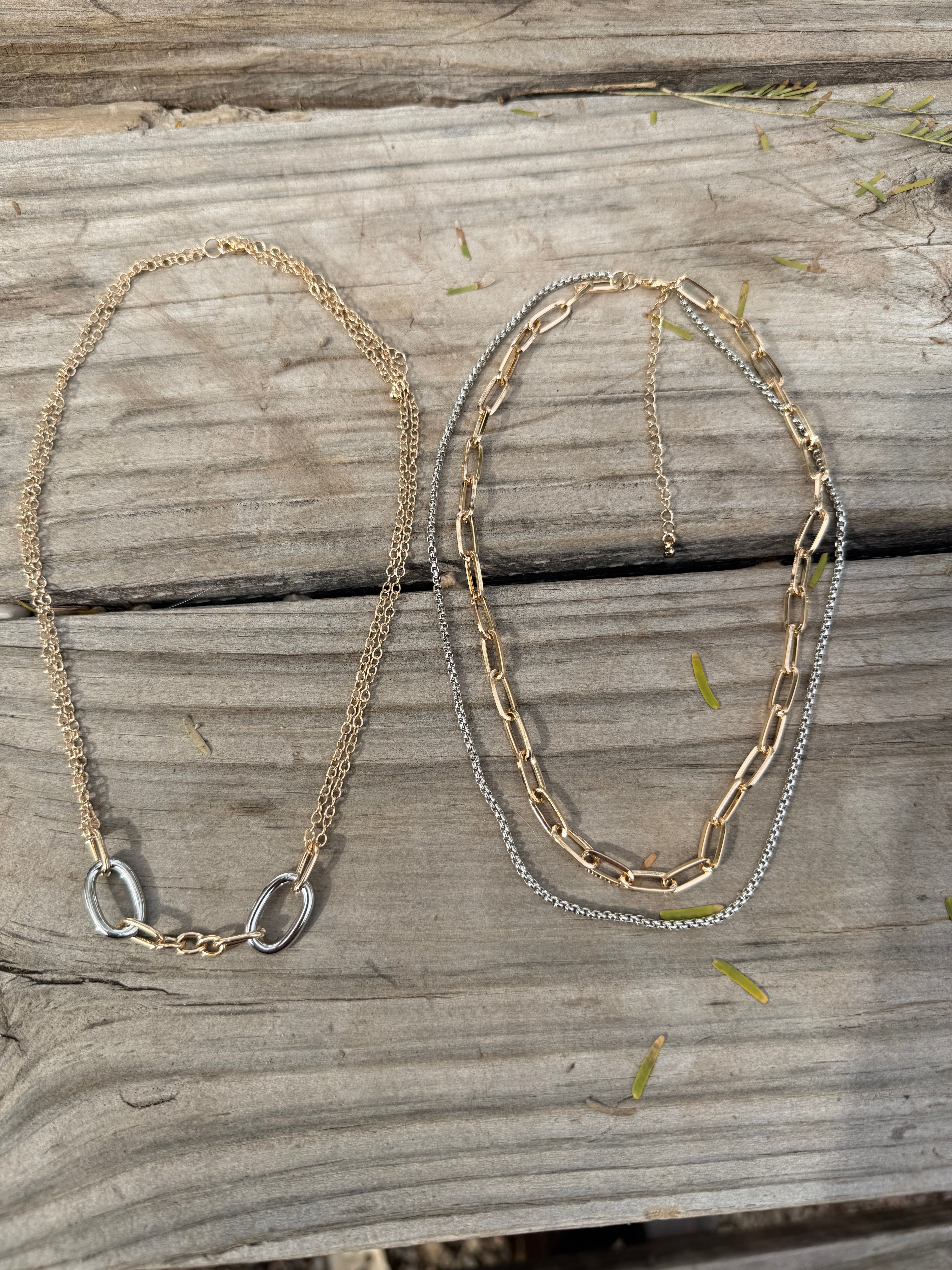 “The Golden Collection” Mixed Metal Layered Necklace