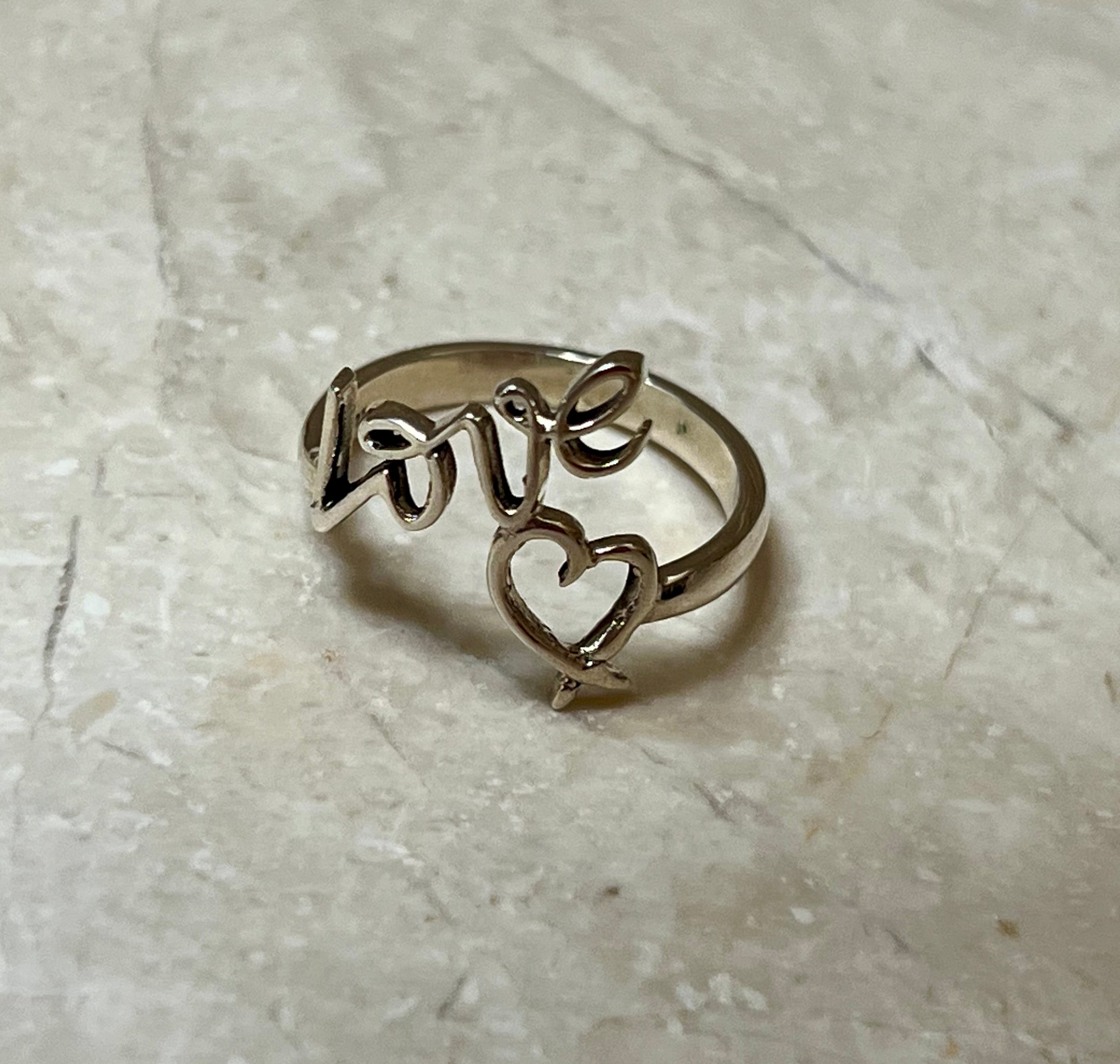 Love Heart Sterling Silver Ring